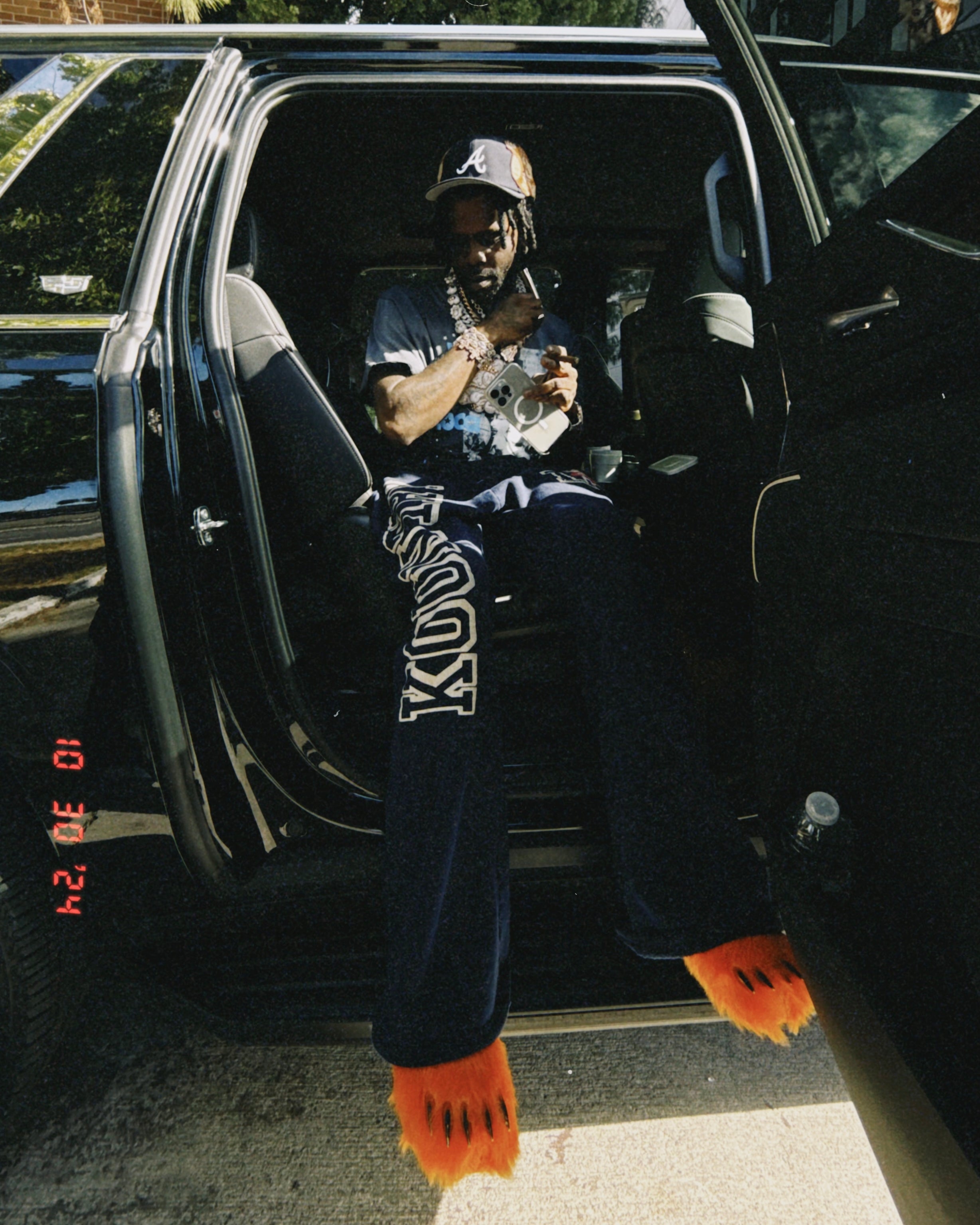 GLORANGE BEAR CLAW MULES (ORANGE)