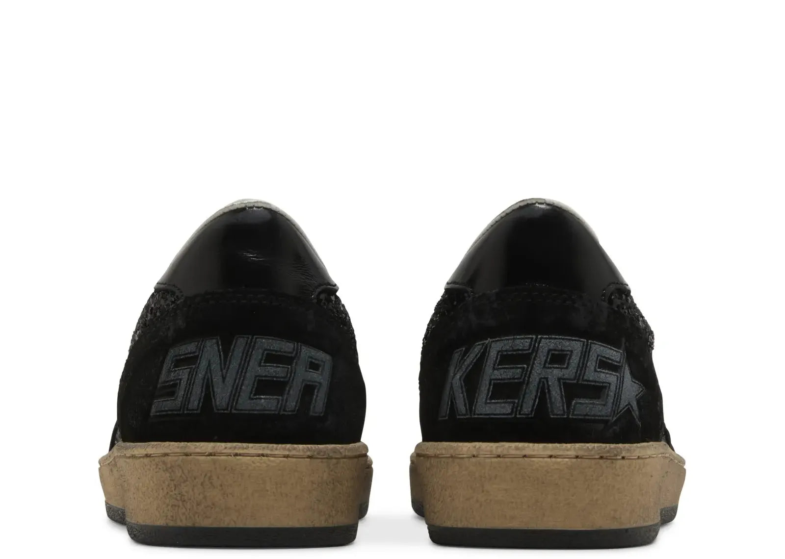 GOLDEN GOOSE BALL-STAR BLACK LEATHER DISTRESSED (W)