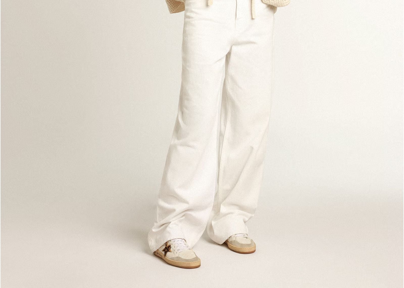 GOLDEN GOOSE BALL-STAR LEOPARD PRINT PONY SKIN STAR BLACK HEEL (W)