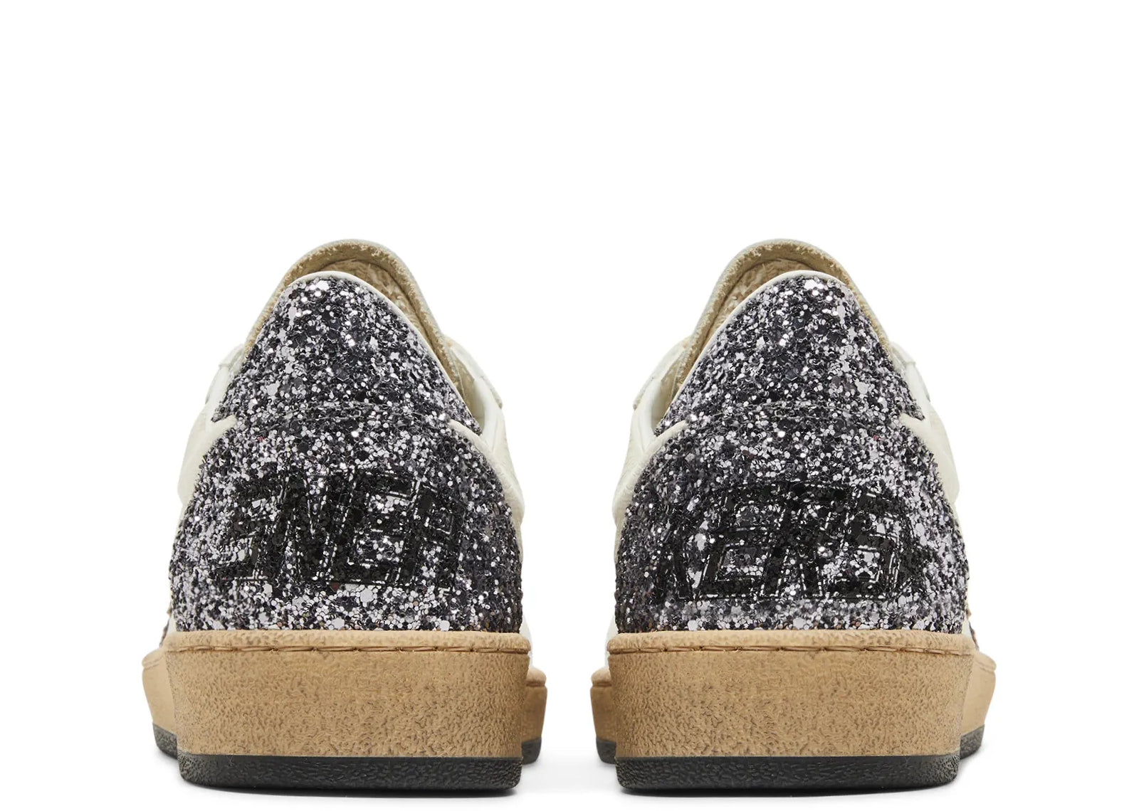 GOLDEN GOOSE BALL-STAR WHITE BEIGE SILVER GLITTER (W)