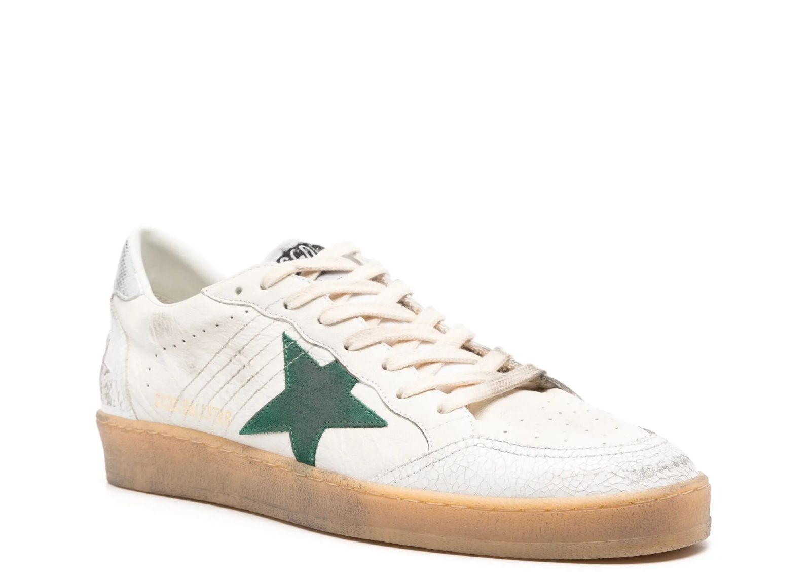 GOLDEN GOOSE BALL-STAR WHITE GREEN SILVER