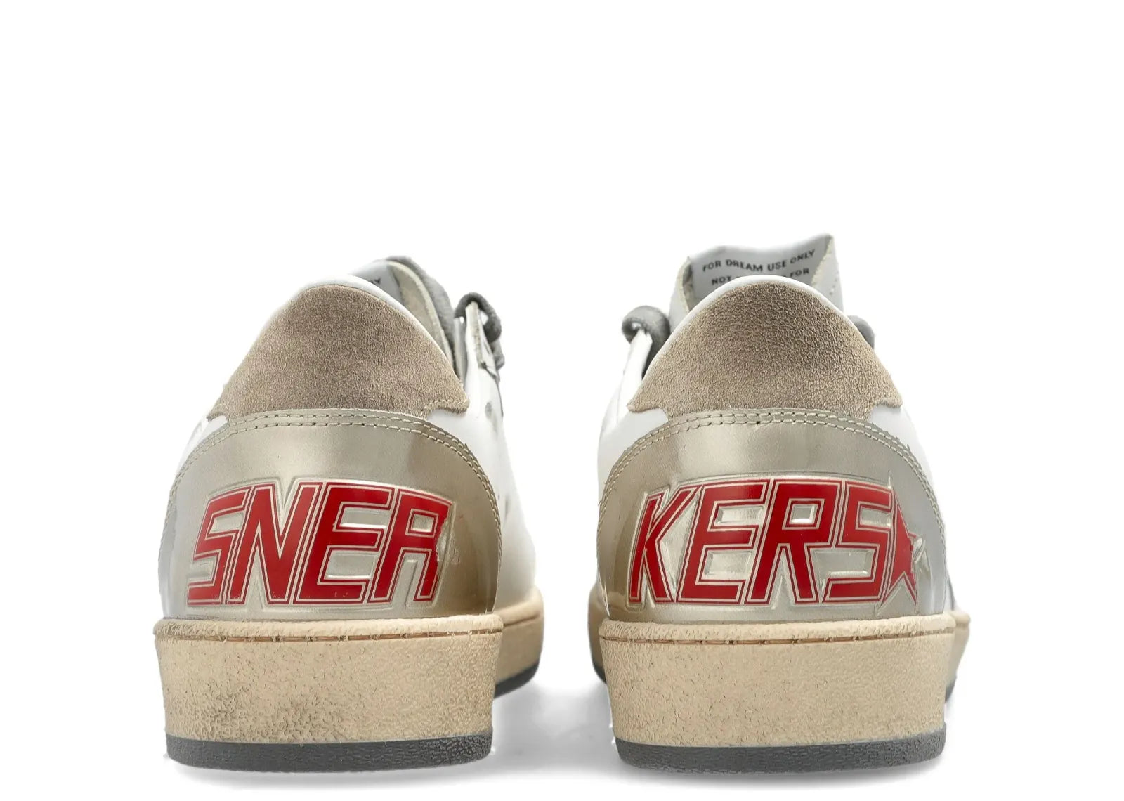 GOLDEN GOOSE BALL-STAR WHITE LEATHER SILVER STAR (W)