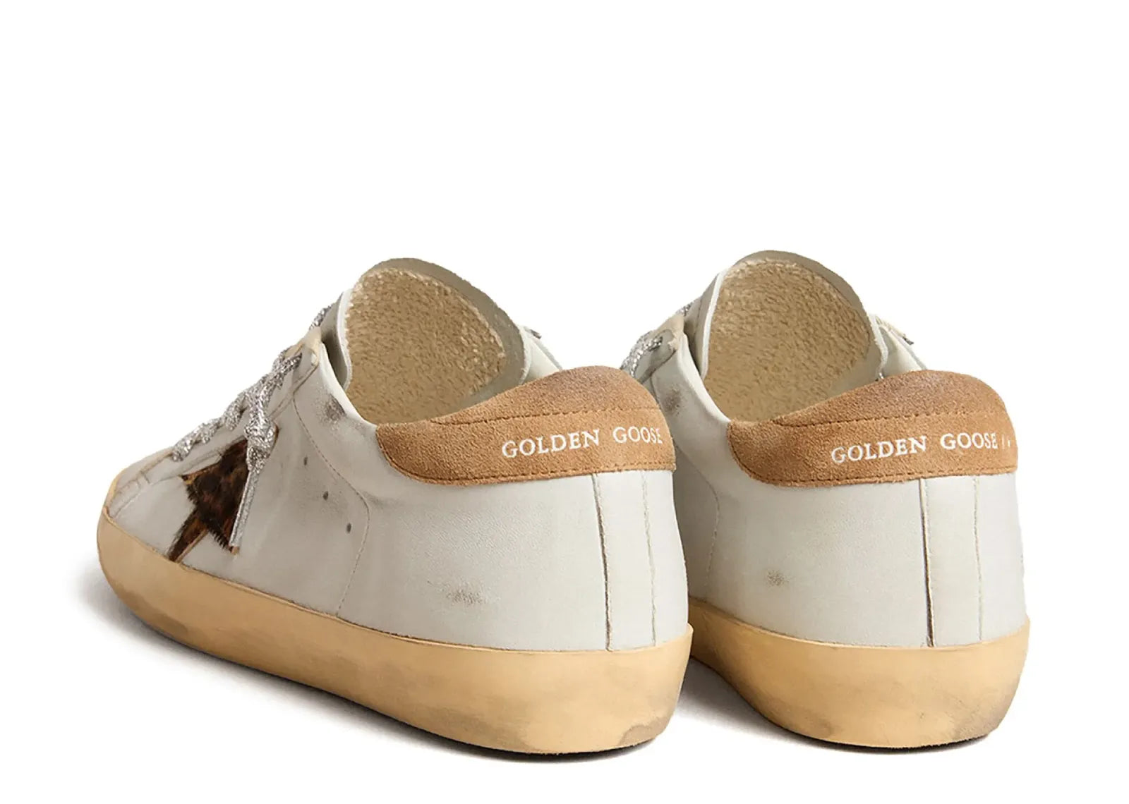 GOLDEN GOOSE SUPER-STAR POWDER BLUE LEOPARD STAR (W)