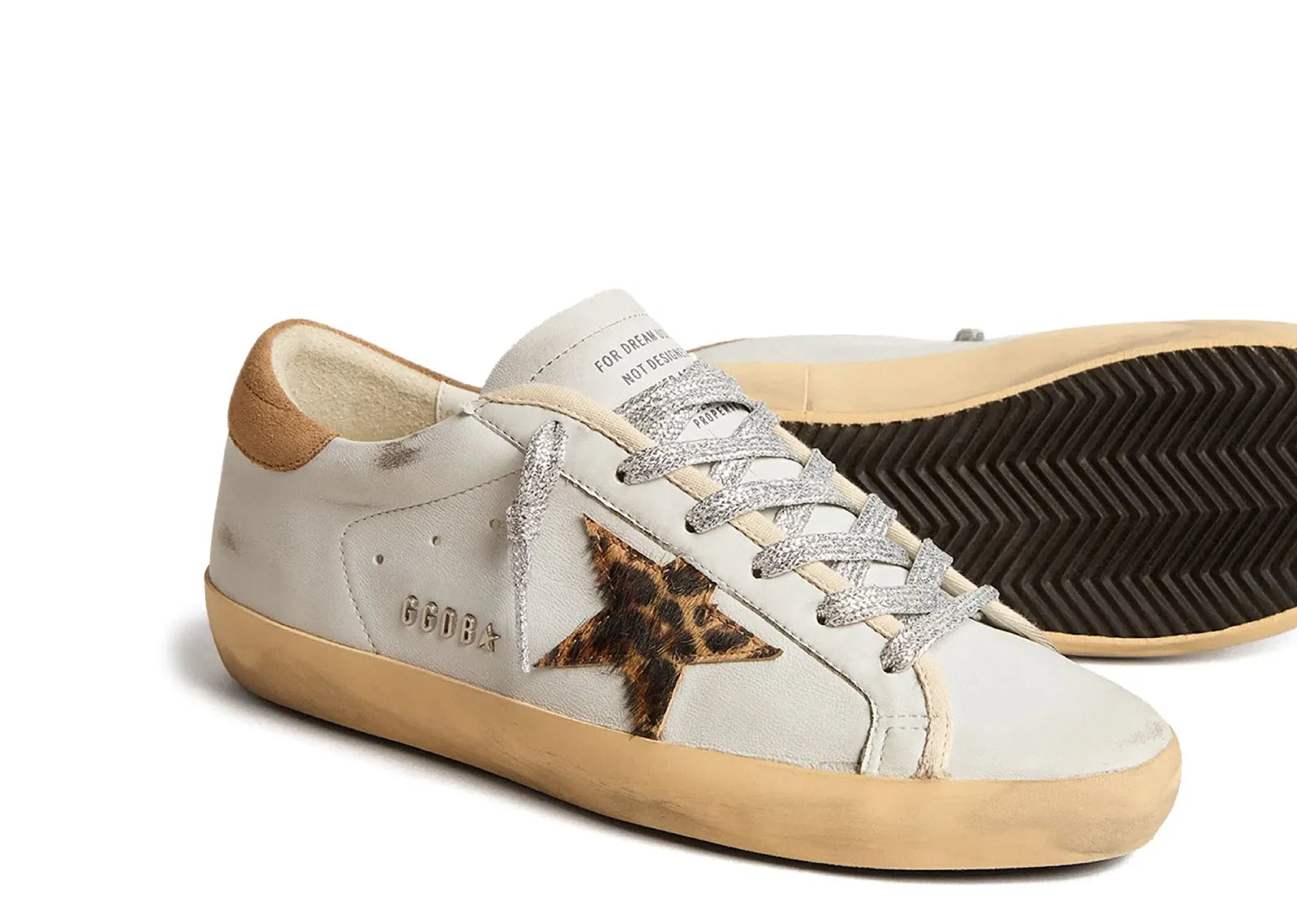 GOLDEN GOOSE SUPER-STAR POWDER BLUE LEOPARD STAR (W)