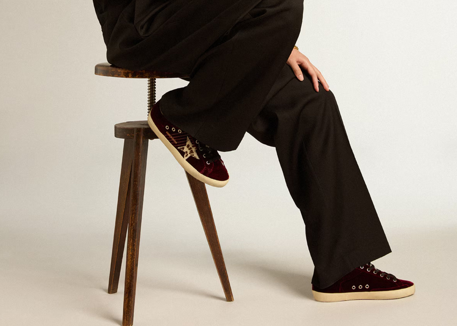 GOLDEN GOOSE SUPER-STAR RUBY RED VELVET (W)