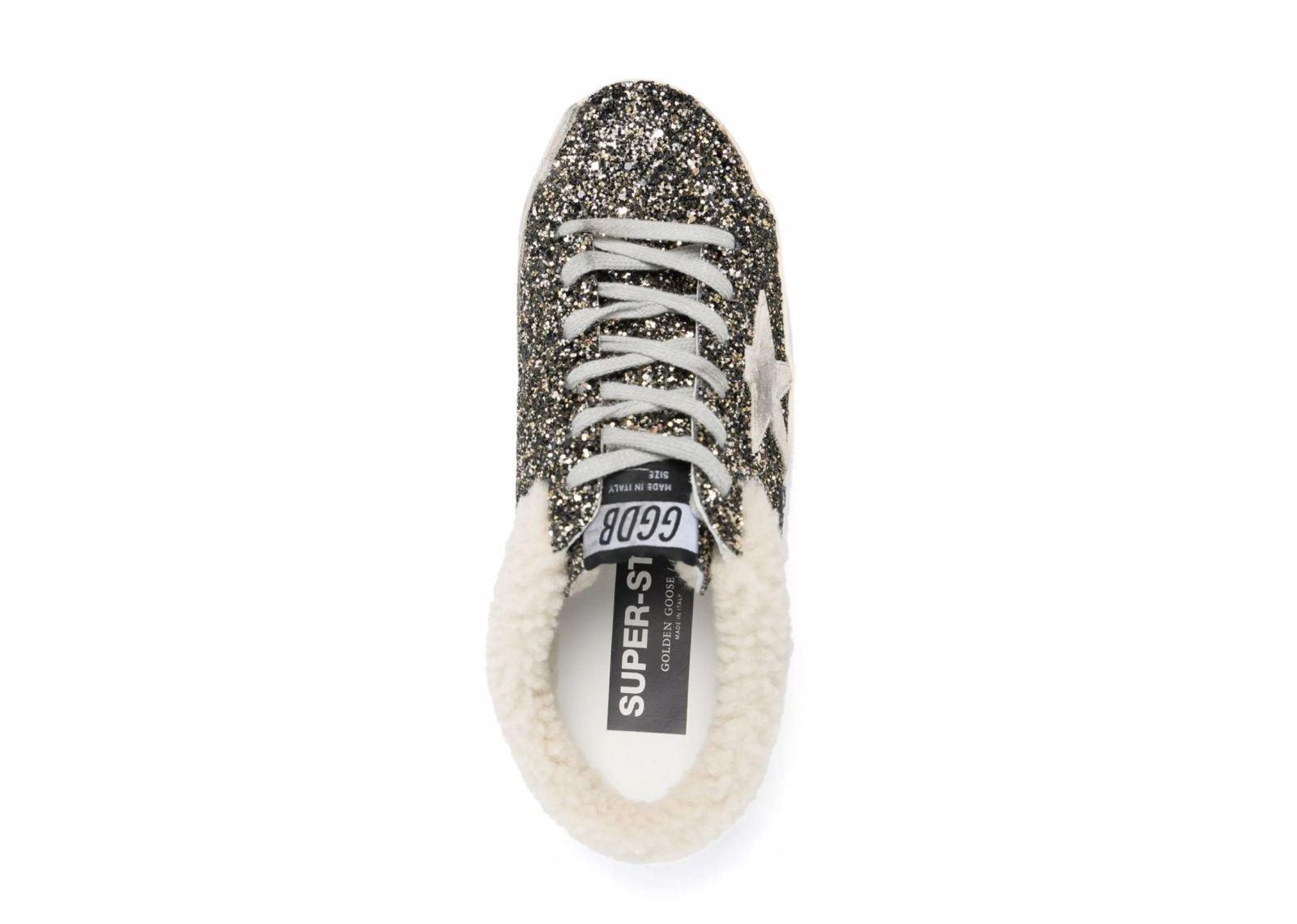 GOLDEN GOOSE SUPER-STAR SABOT GLITTER SHEARLING (W)