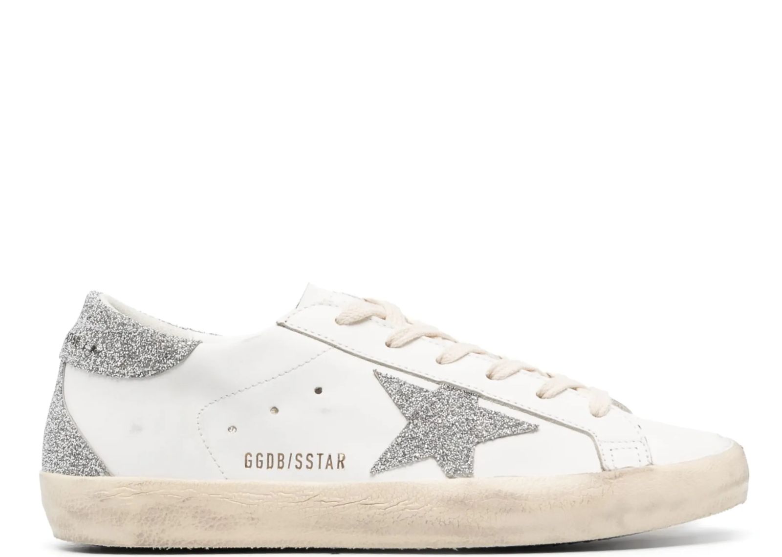 GOLDEN GOOSE SUPER-STAR SILVER SWAROVSKI CRYSTAL STAR (W)