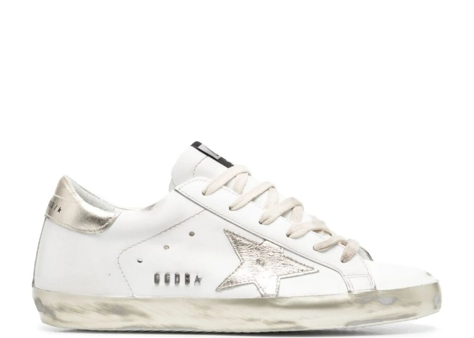 GOLDEN GOOSE SUPER-STAR WHITE GOLD SPARKLE (W)