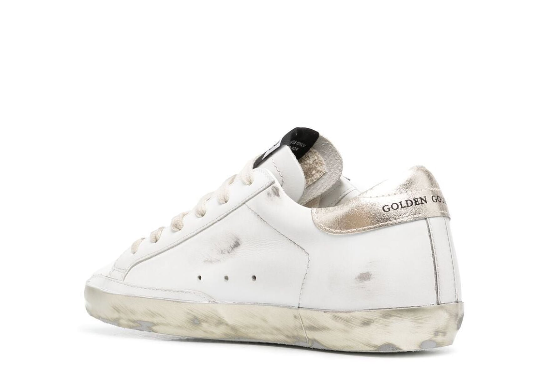 GOLDEN GOOSE SUPER-STAR WHITE GOLD SPARKLE (W)