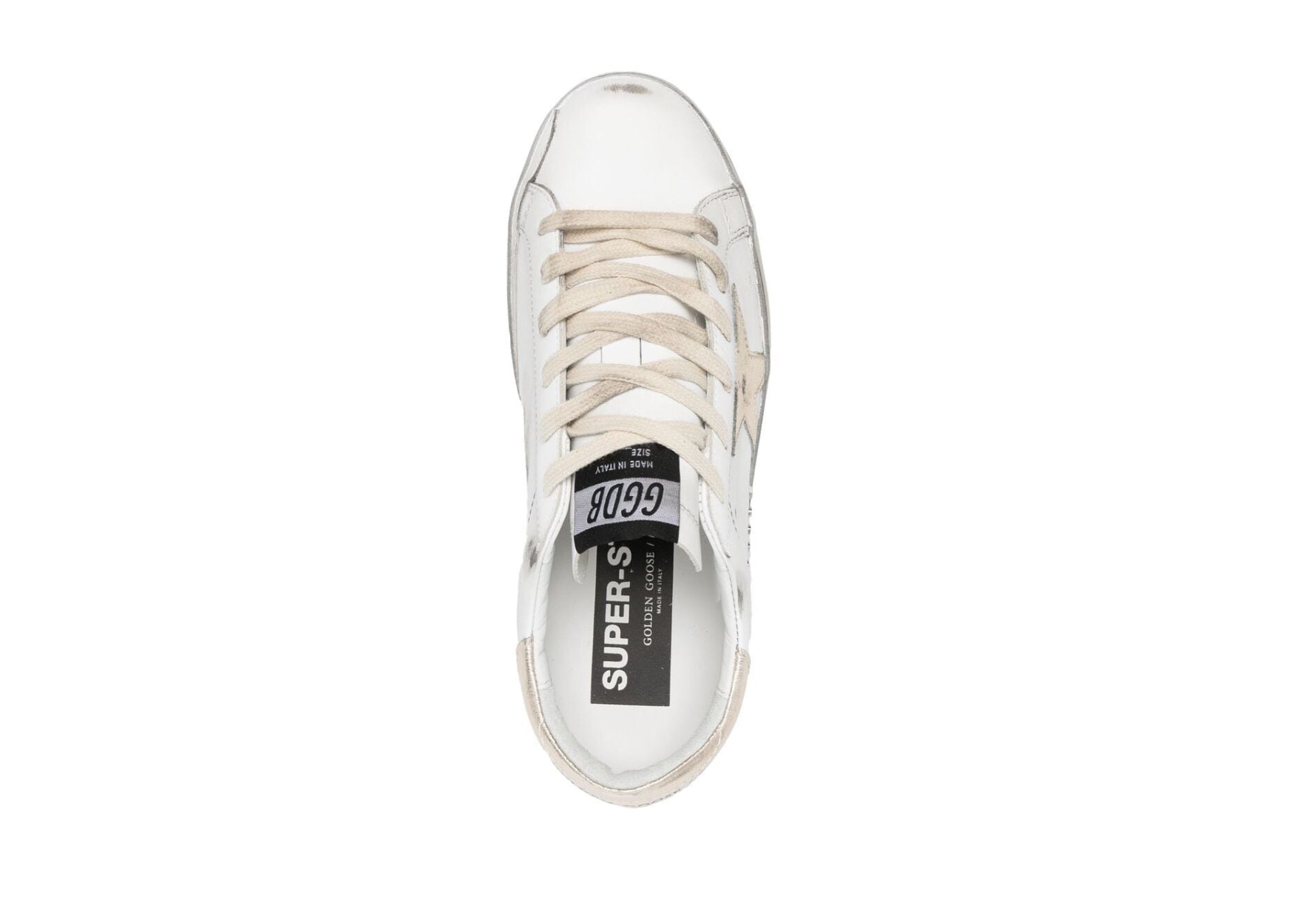 GOLDEN GOOSE SUPER-STAR WHITE GOLD SPARKLE (W)