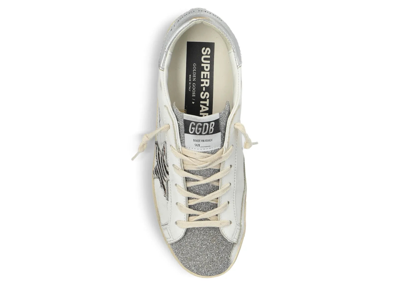 GOLDEN GOOSE SUPER-STAR WHITE LEATHER GLITTER LTD EDITION (W)
