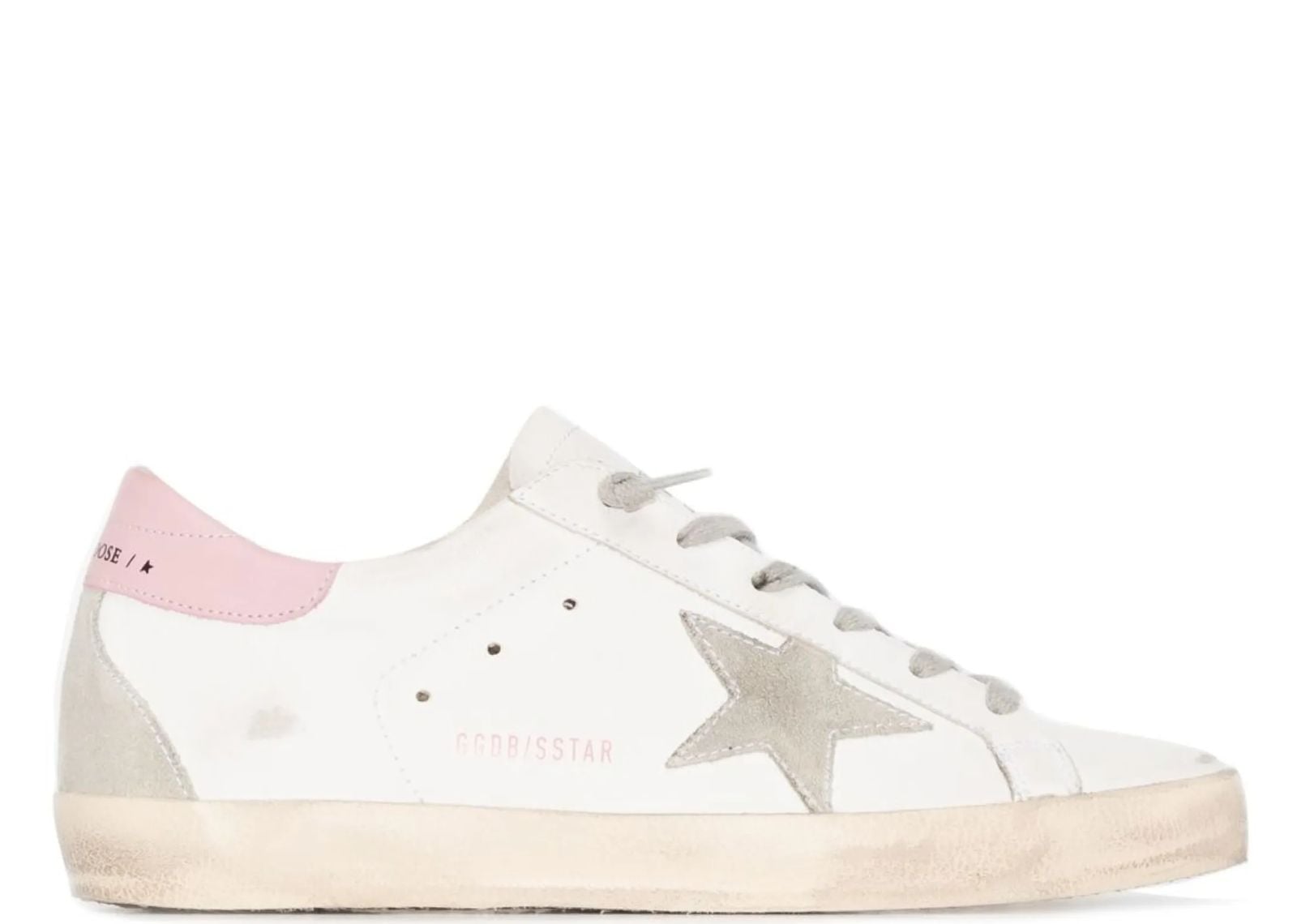 GOLDEN GOOSE SUPER-STAR WHITE LIGHT PINK (W)