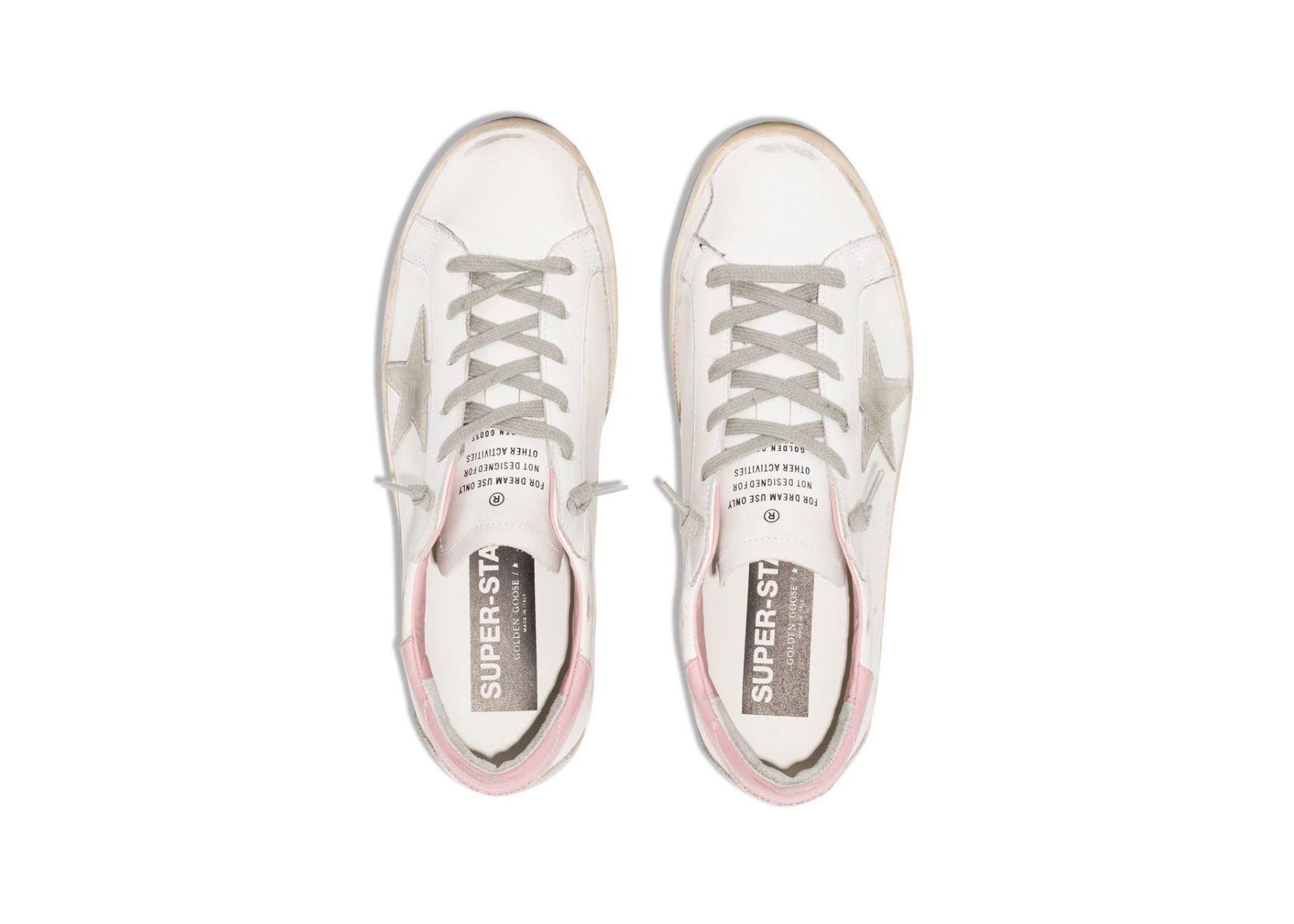 GOLDEN GOOSE SUPER-STAR WHITE LIGHT PINK (W)