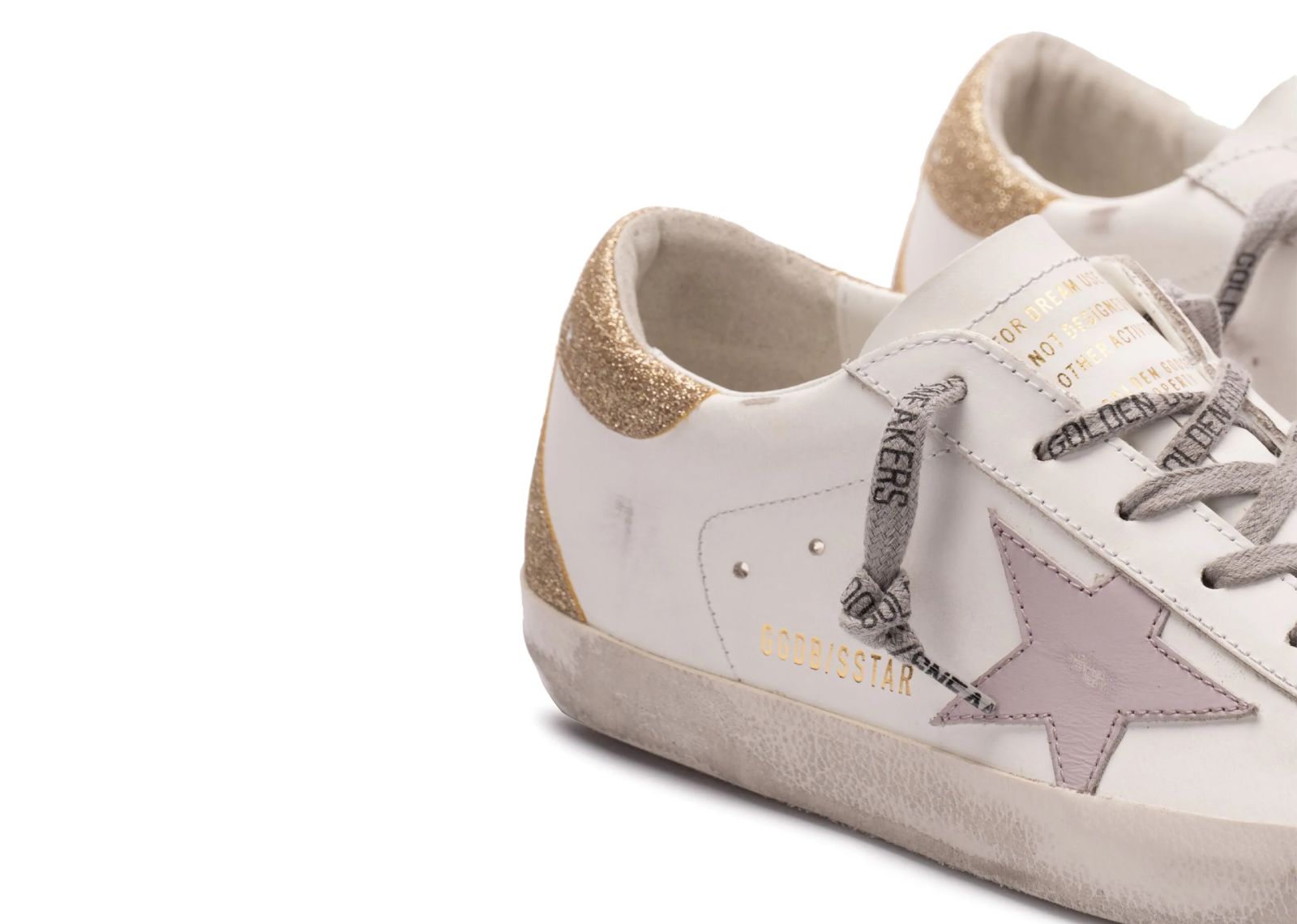 GOLDEN GOOSE SUPER-STAR WHITE LILAC PLATINUM (W)