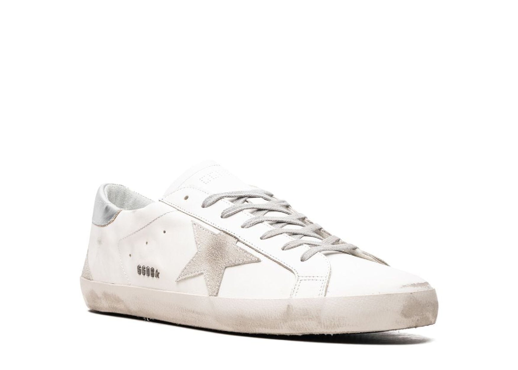 GOLDEN GOOSE SUPER-STAR WHITE SILVER
