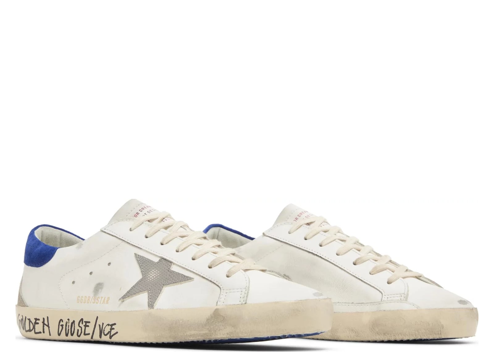 GOLDEN GOOSE SUPER-STAR WHITE SNAKE BLUE