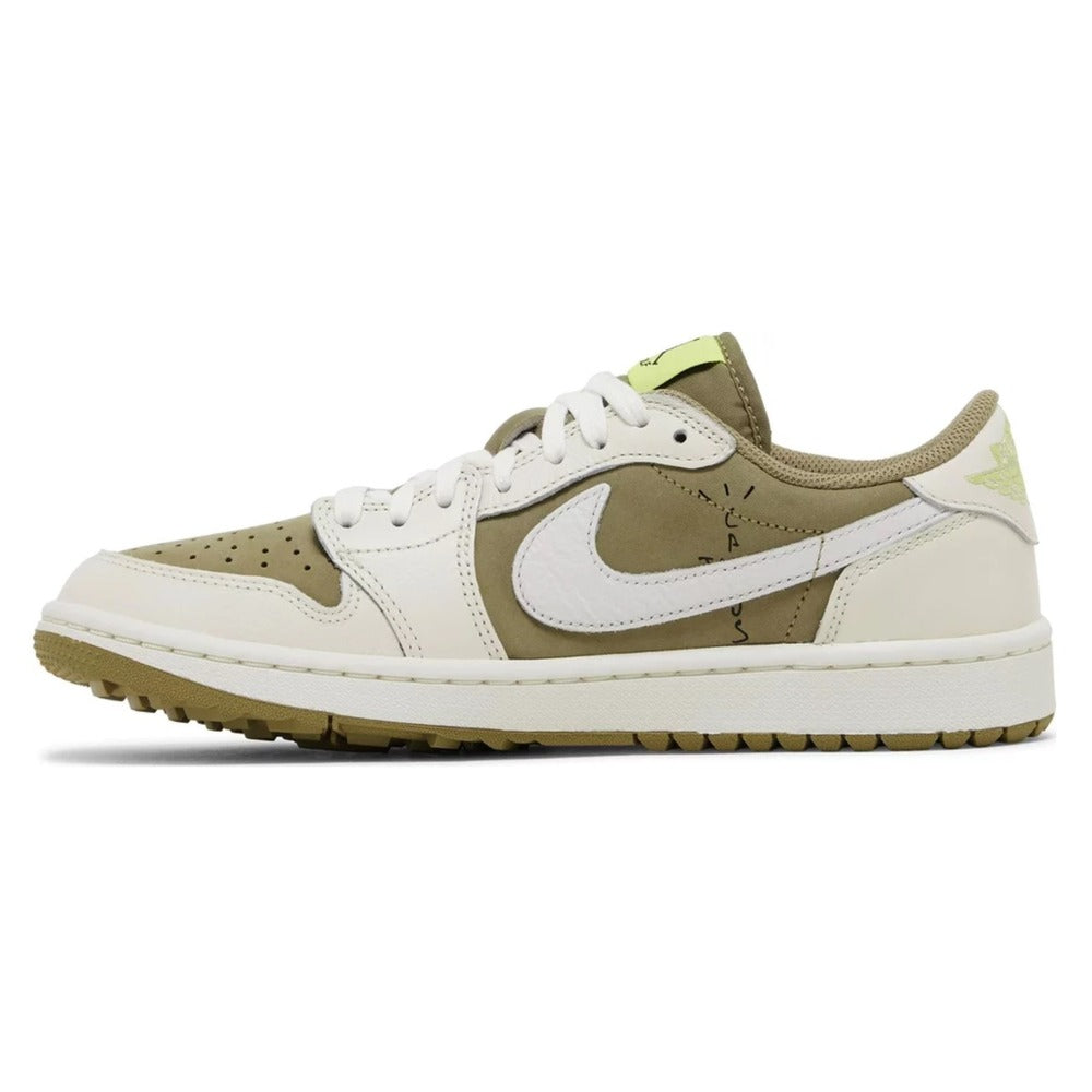 JORDAN 1 RETRO LOW GOLF TRAVIS SCOTT NEUTRAL OLIVE