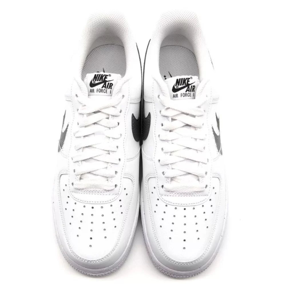 NİKE AIR FORCE 1 LOW ’07 SPRAY PAINT SWOOSH WHITE BLACK GREY