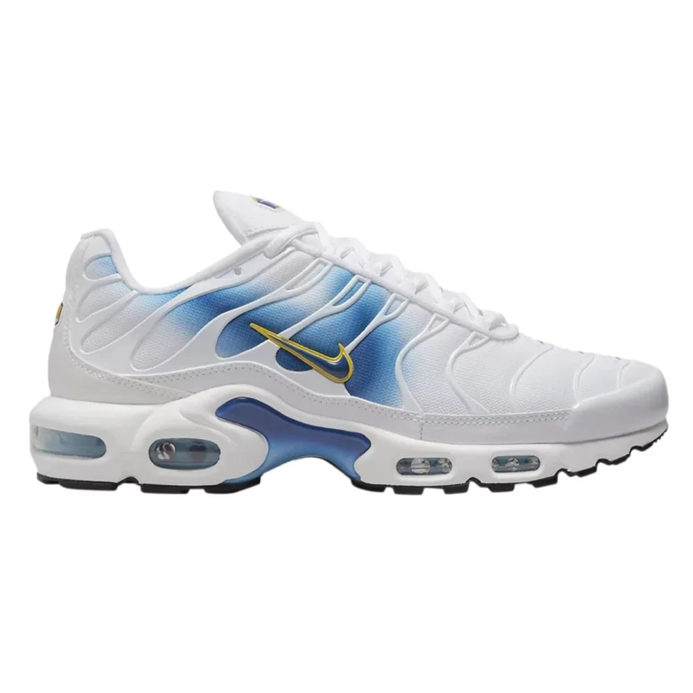 NİKE AIR MAX PLUS SPRAY PAINT SWOOSH WHITE BLUE