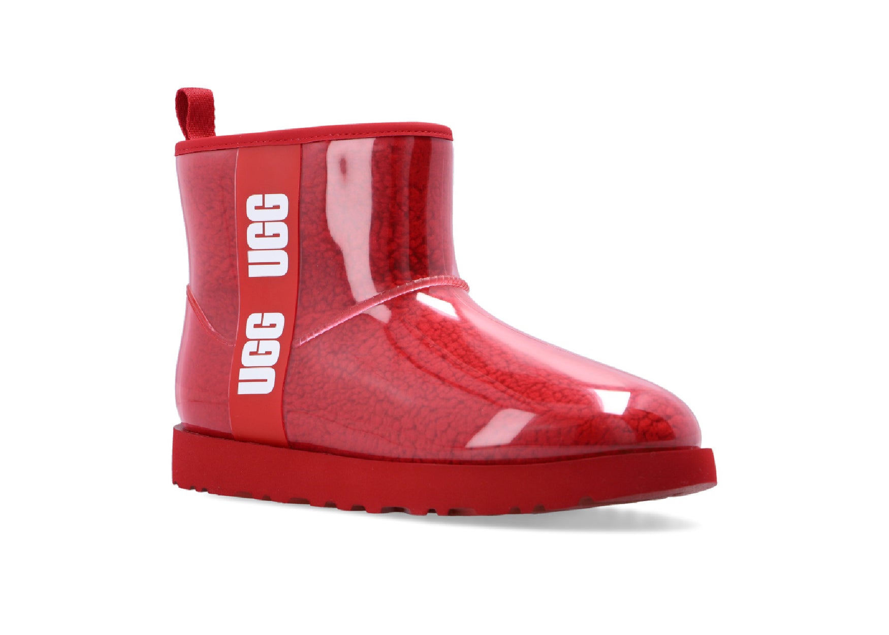 UGG CLASSIC CLEAR MINI BOOT SAMBA RED (W)