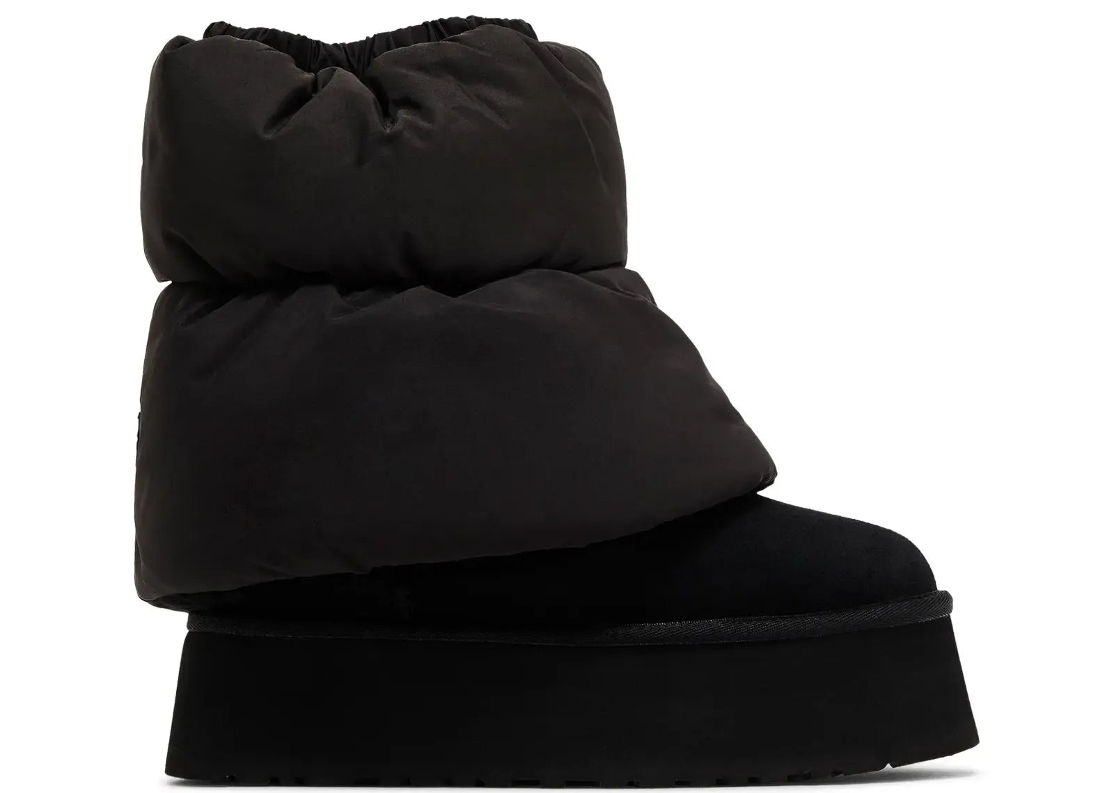 UGG CLASSIC MINI DIPPER PUFFER BOOT BLACK (W)