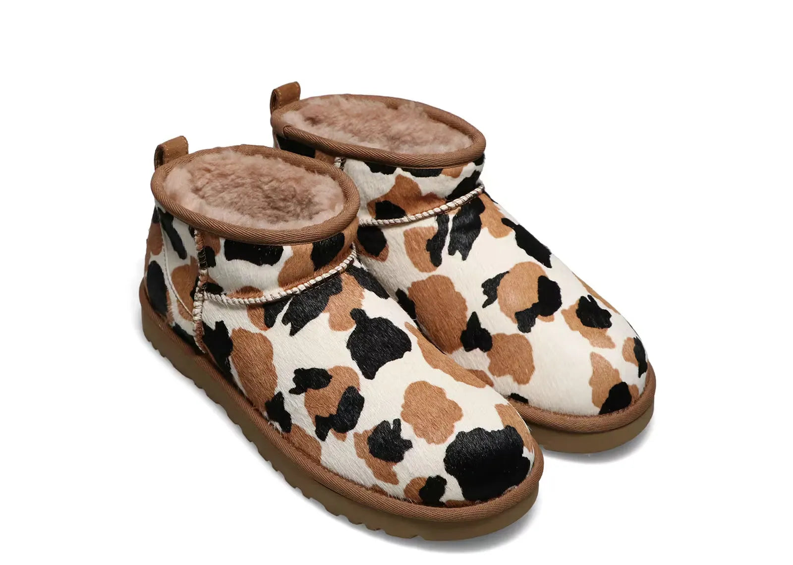 UGG CLASSIC ULTRA MINI BOOT COW PRINT (W)