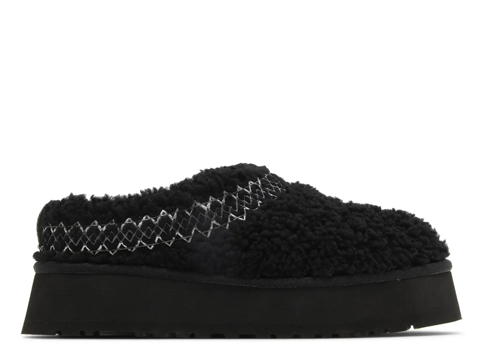 UGG TAzz SLIPPER HERITAGE BRAID BLACK (W)