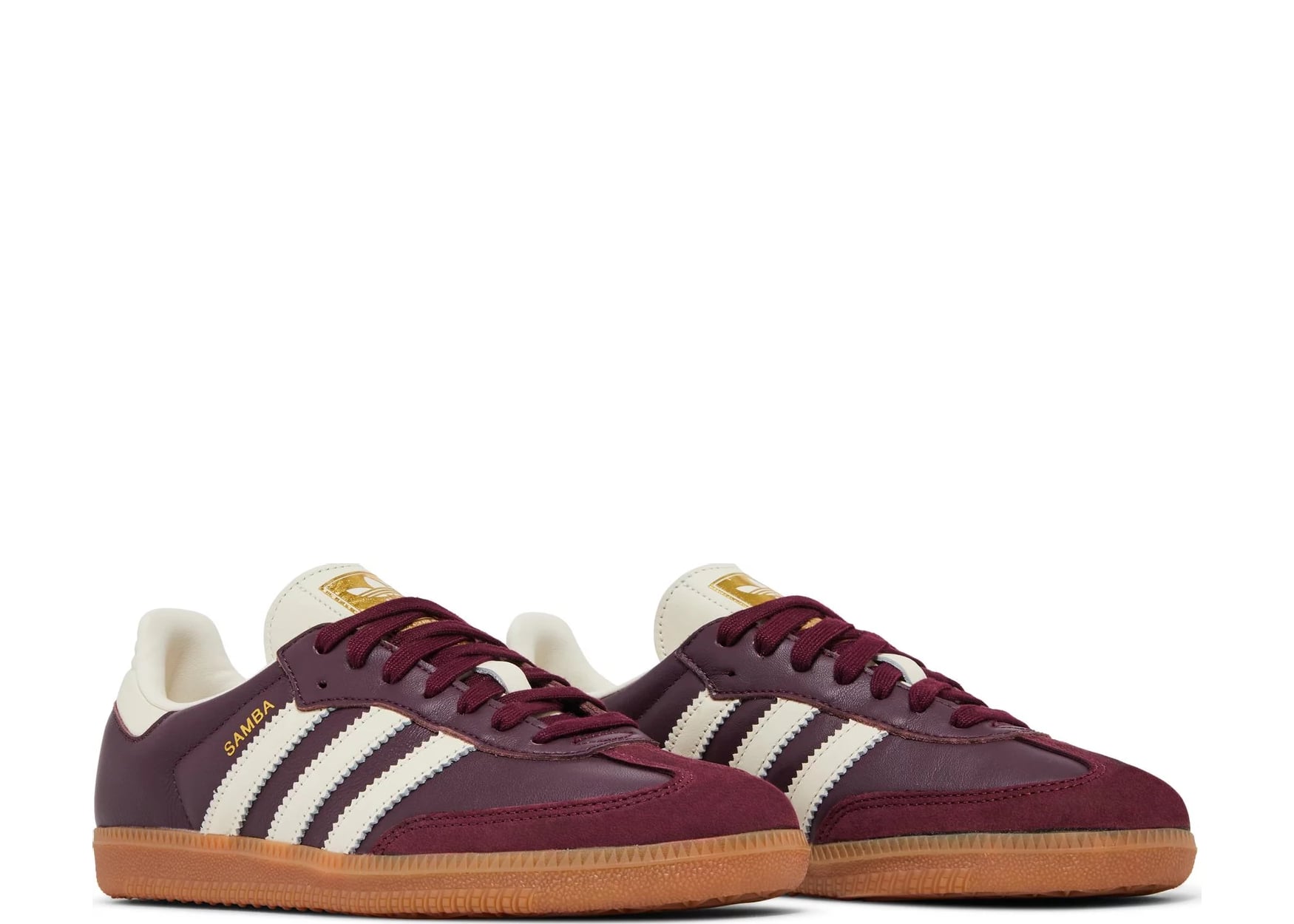 ADIDAS SAMBA OG MAROON GOLD METALLIC