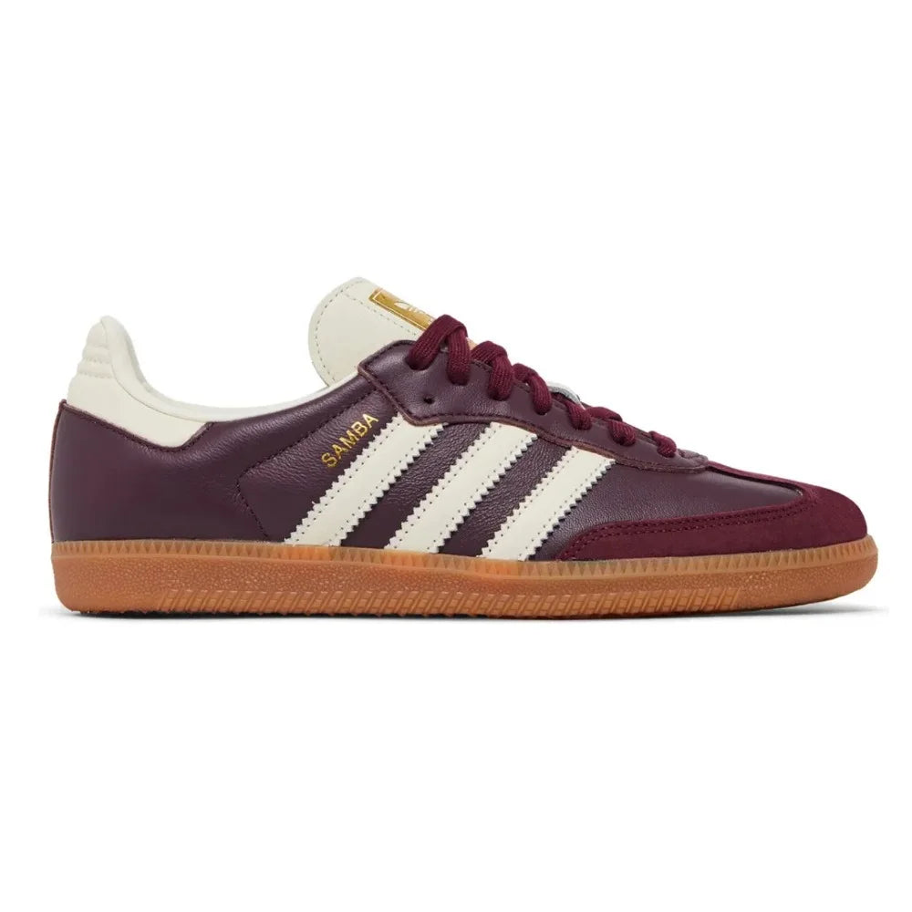 ADIDAS SAMBA OG MAROON GOLD METALLIC