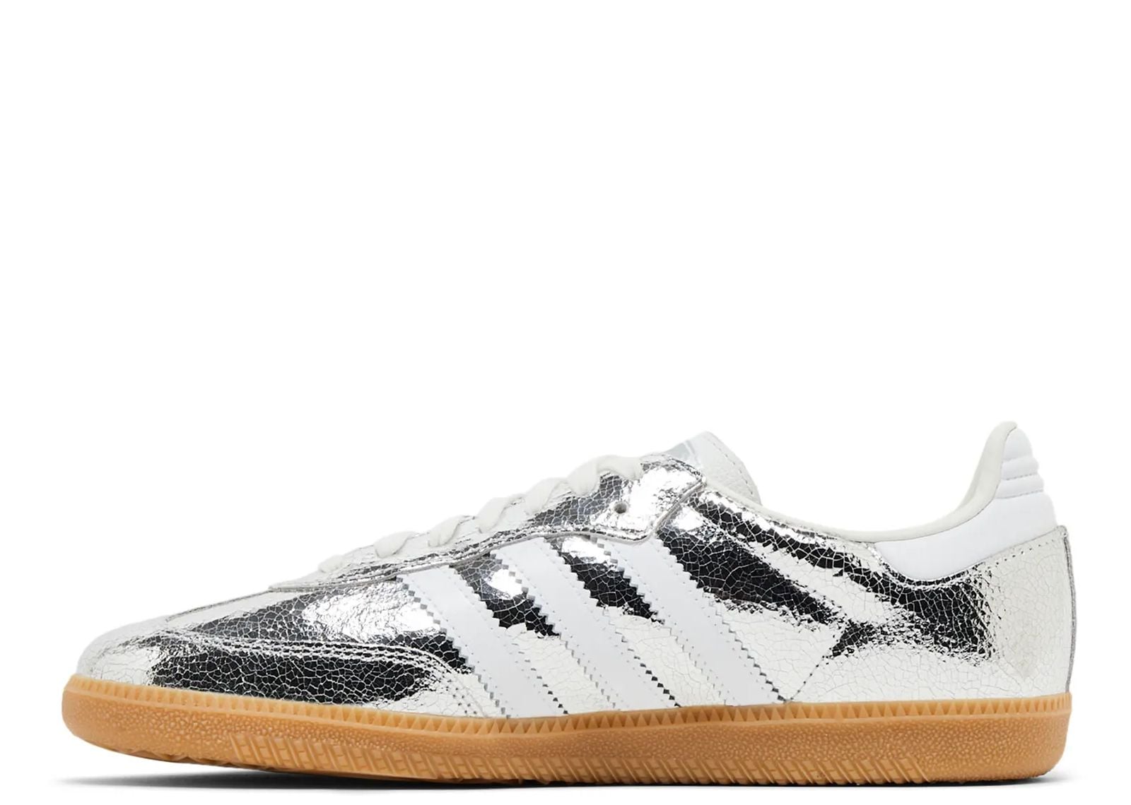 ADIDAS SAMBA OG SILVER METALLIC CRACKED LEATHER (W)