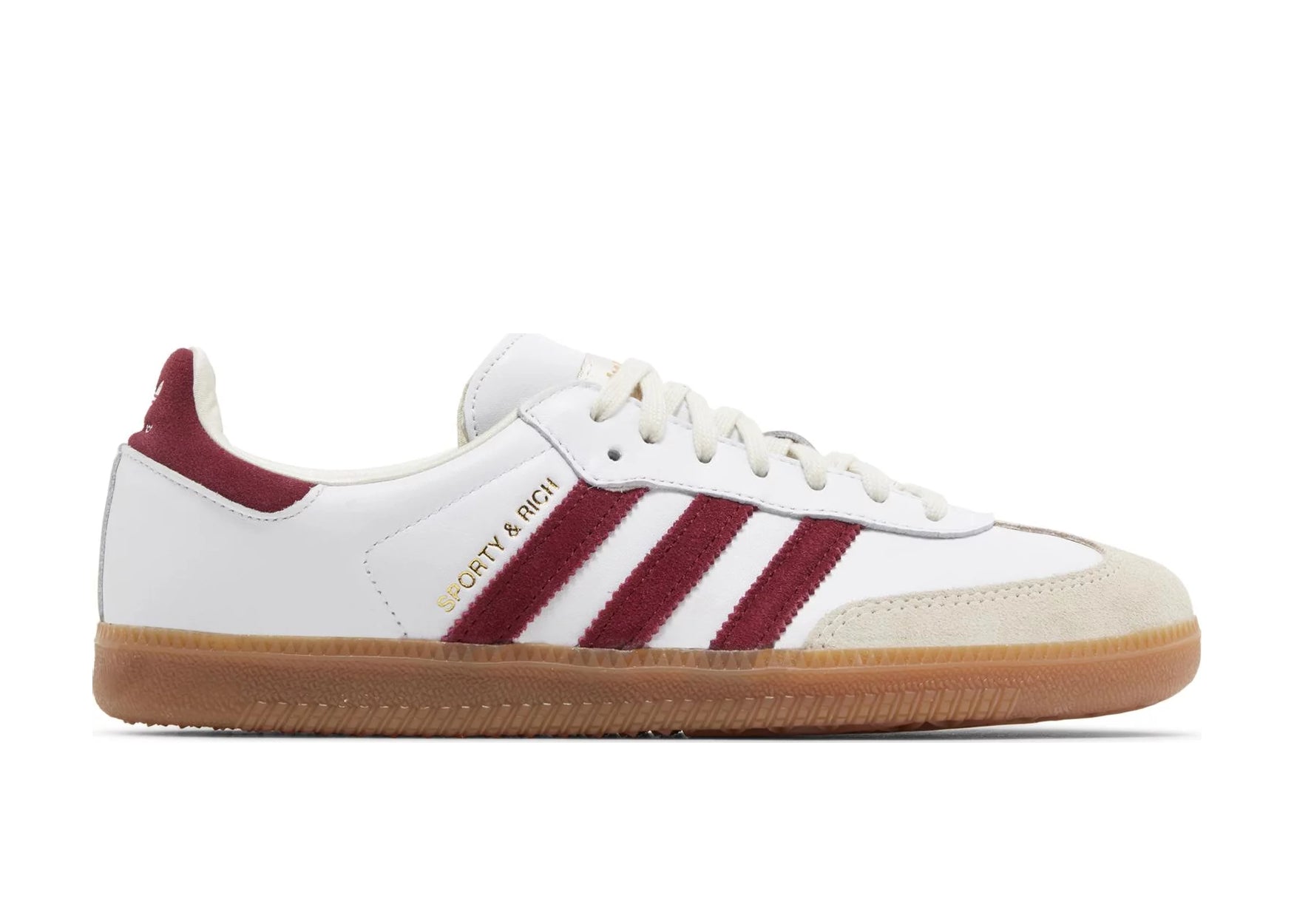 ADIDAS SAMBA SPORTY RICH WHITE COLLEGIATE BURGUNDY