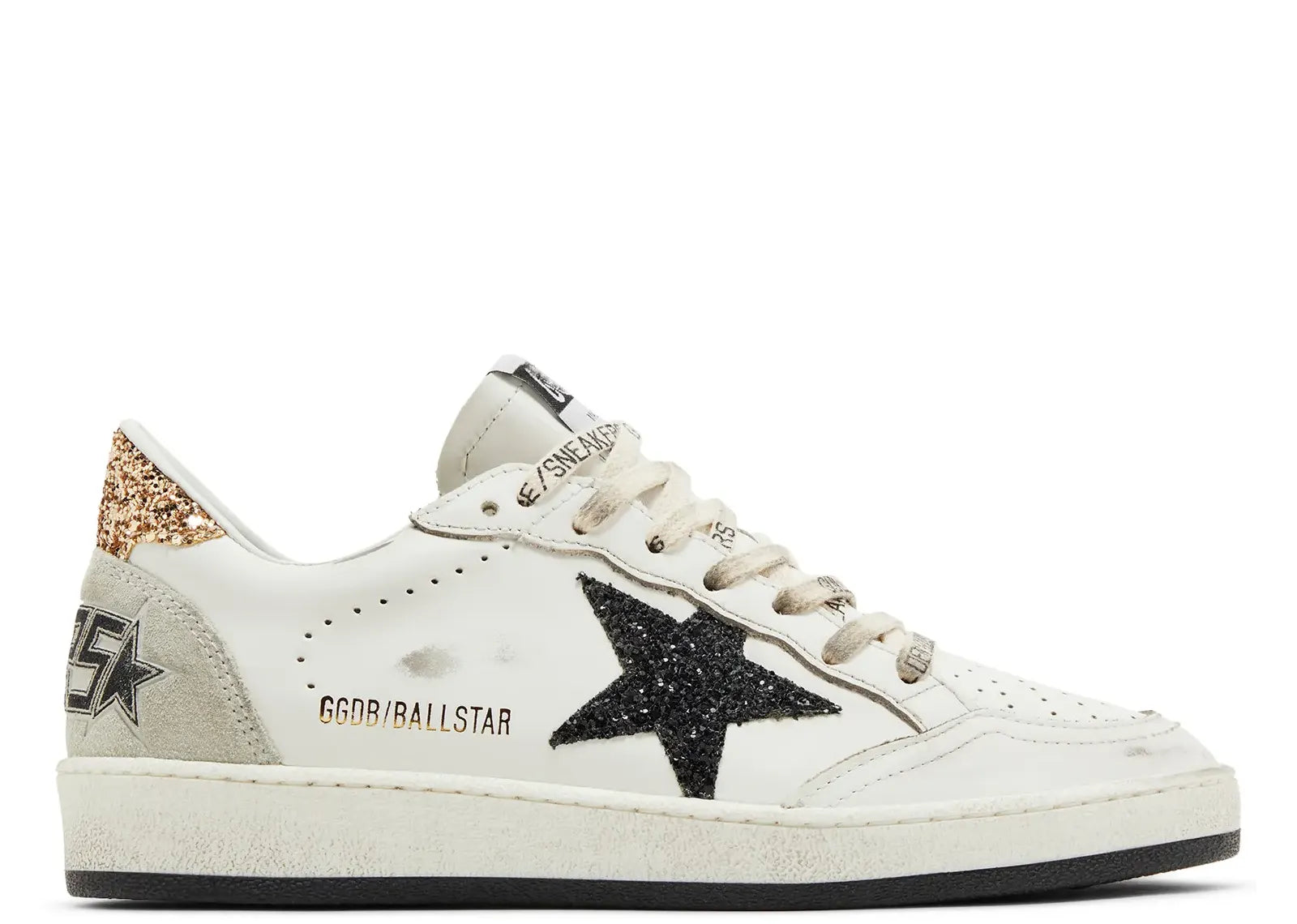 GOLDEN GOOSE BALL-STAR WHITE BLACK GOLD ICE (W)