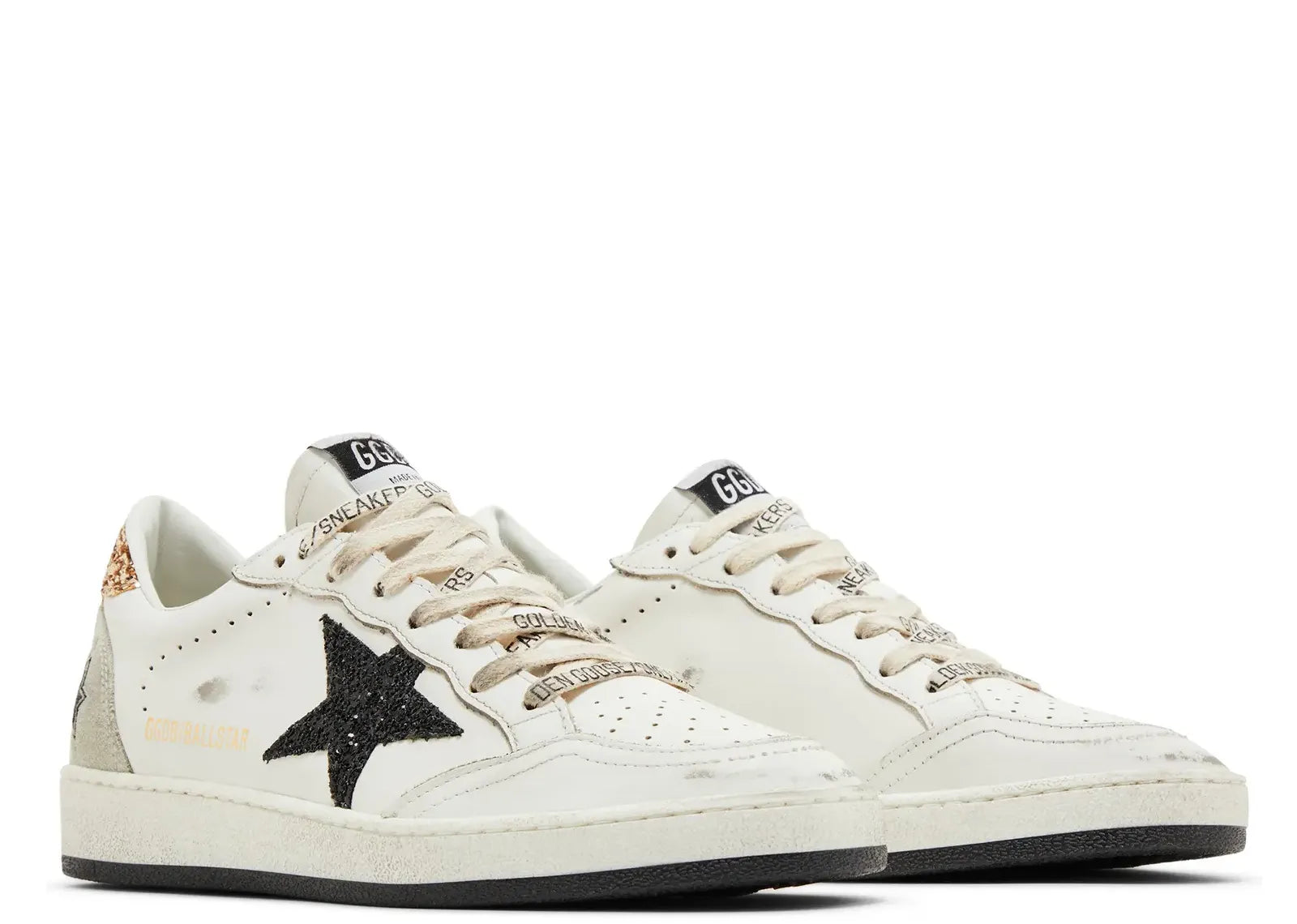 GOLDEN GOOSE BALL-STAR WHITE BLACK GOLD ICE (W)
