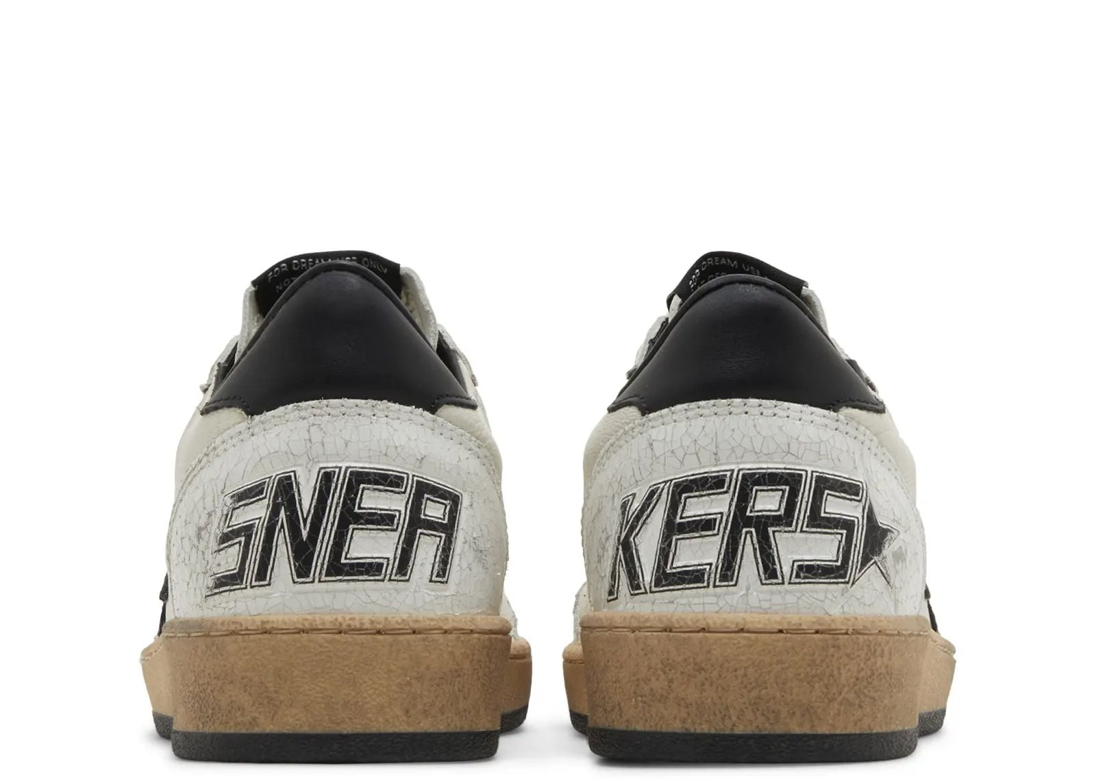 GOLDEN GOOSE BALL-STAR WHITE NAPPA WITH BLACK STAR (W)