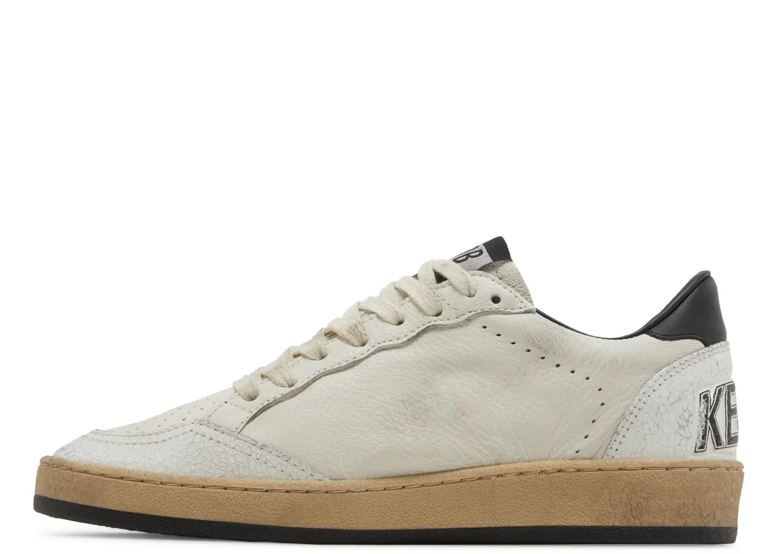 GOLDEN GOOSE BALL-STAR WHITE NAPPA WITH BLACK STAR (W)