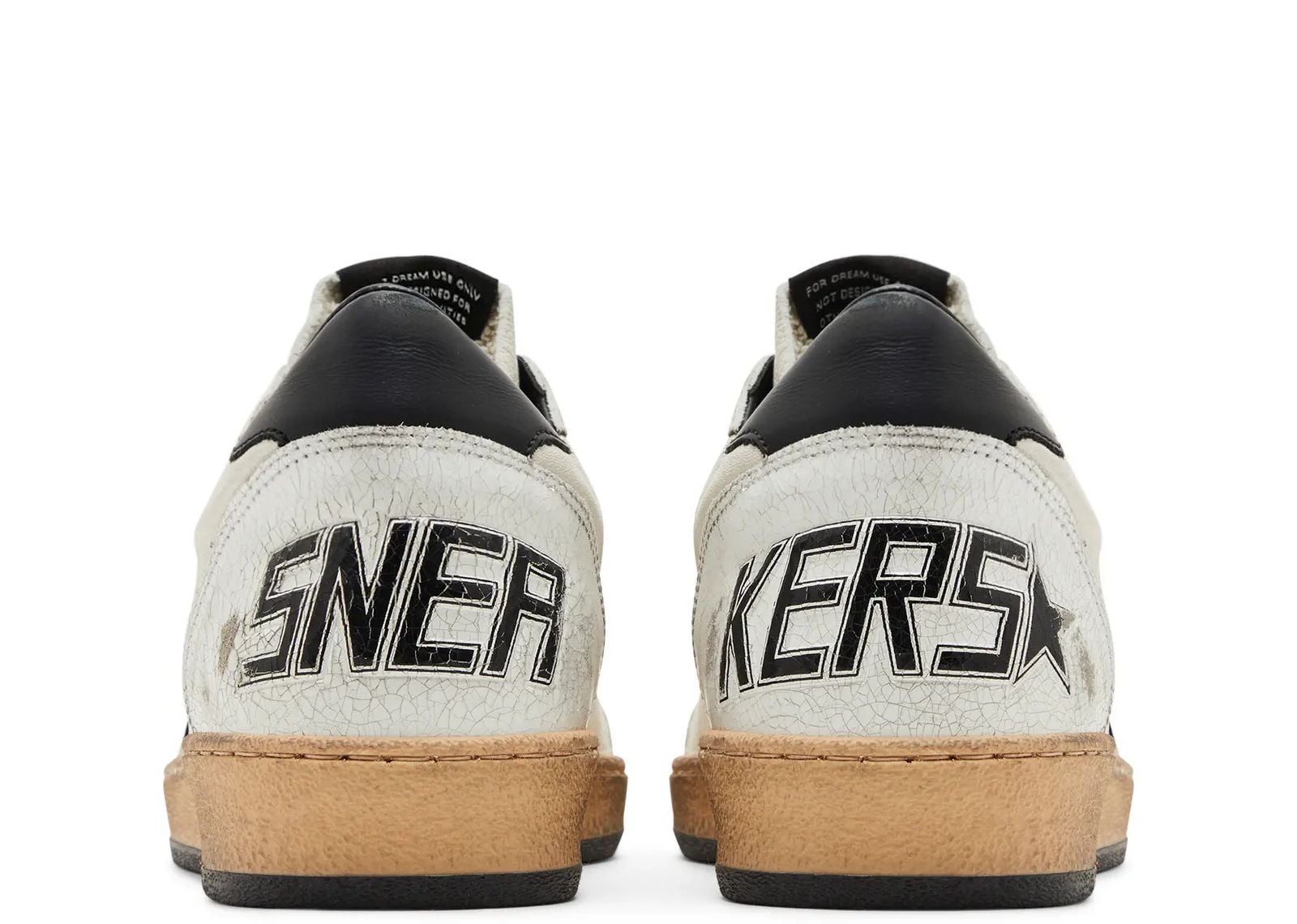 GOLDEN GOOSE BALL-STAR WHITE NAPPA WITH BLACK STAR