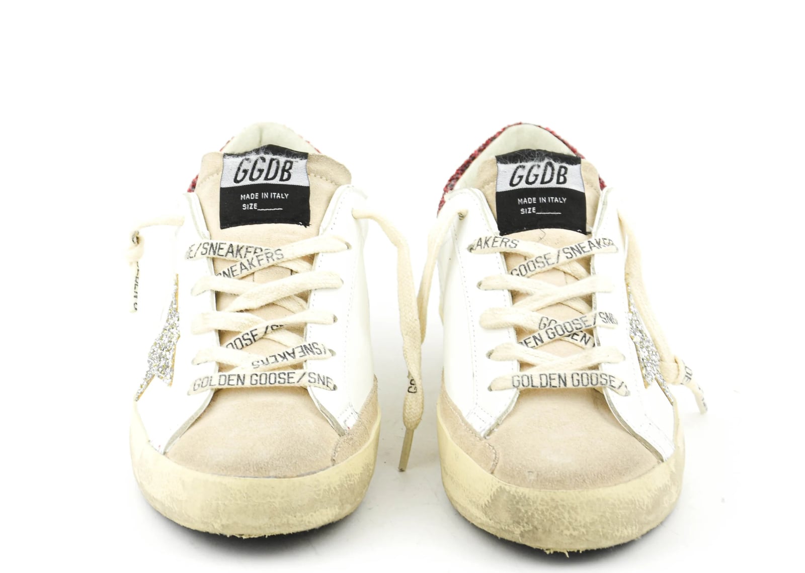 GOLDEN GOOSE SUPER-STAR BORDEAUX SILVER GLITTER (W)