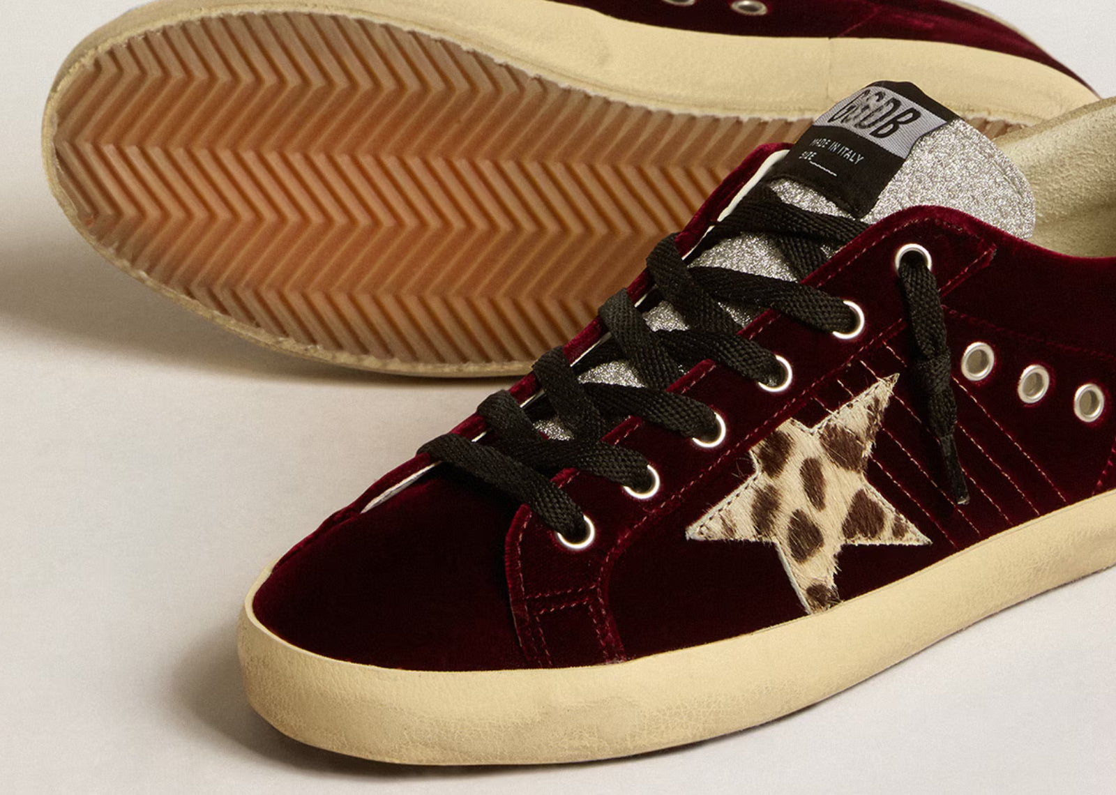 GOLDEN GOOSE SUPER-STAR RUBY RED VELVET (W)