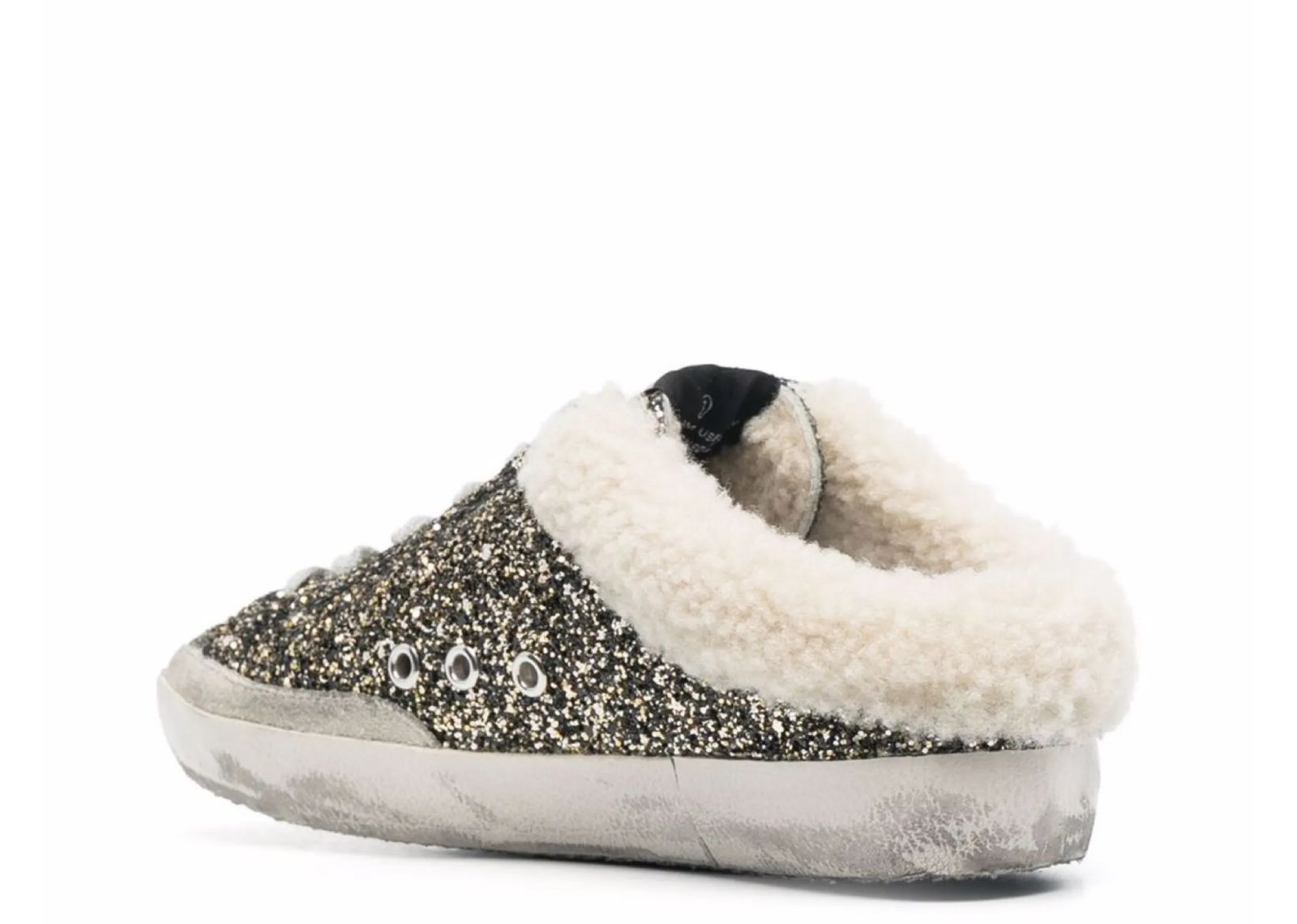 GOLDEN GOOSE SUPER-STAR SABOT GLITTER SHEARLING (W)