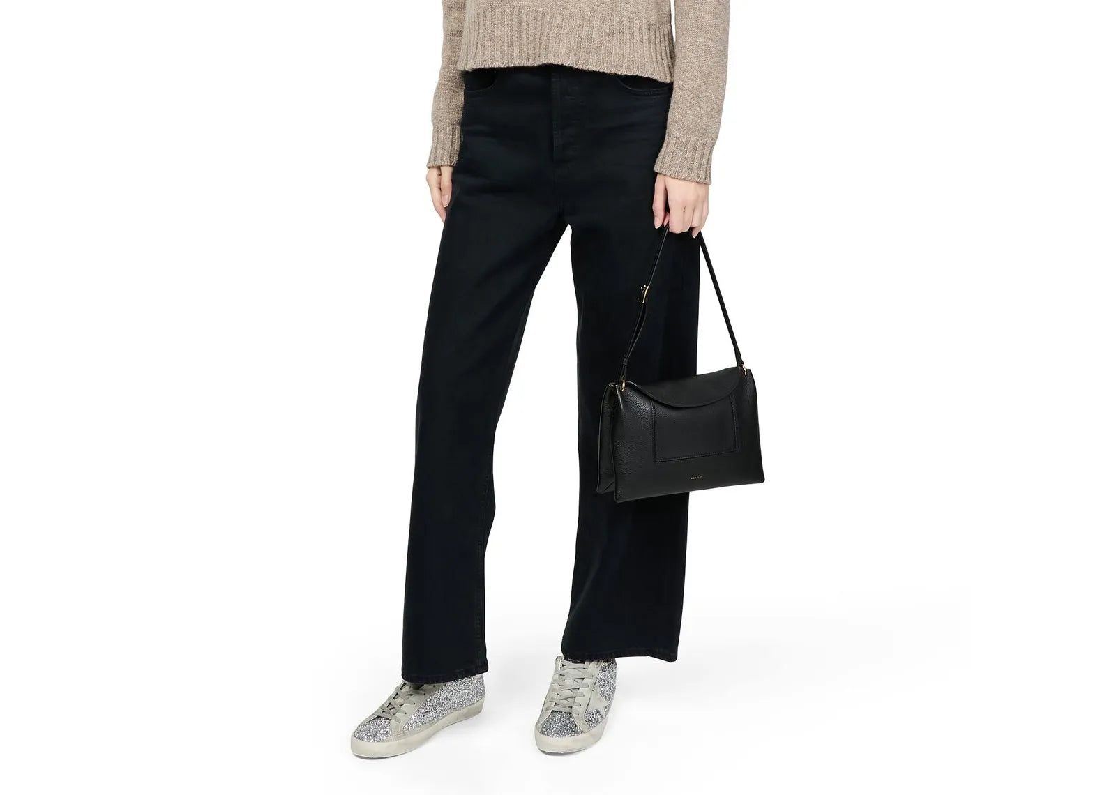 GOLDEN GOOSE SUPER-STAR SILVER GLITTER ICE GRAY (W)