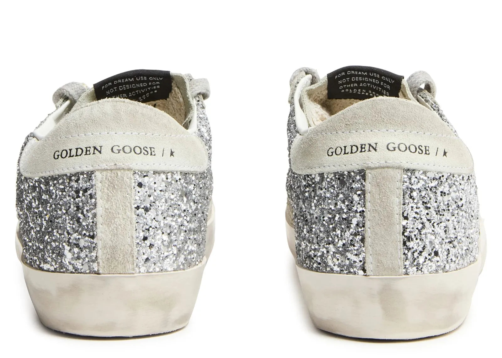 GOLDEN GOOSE SUPER-STAR SILVER GLITTER ICE GRAY (W)