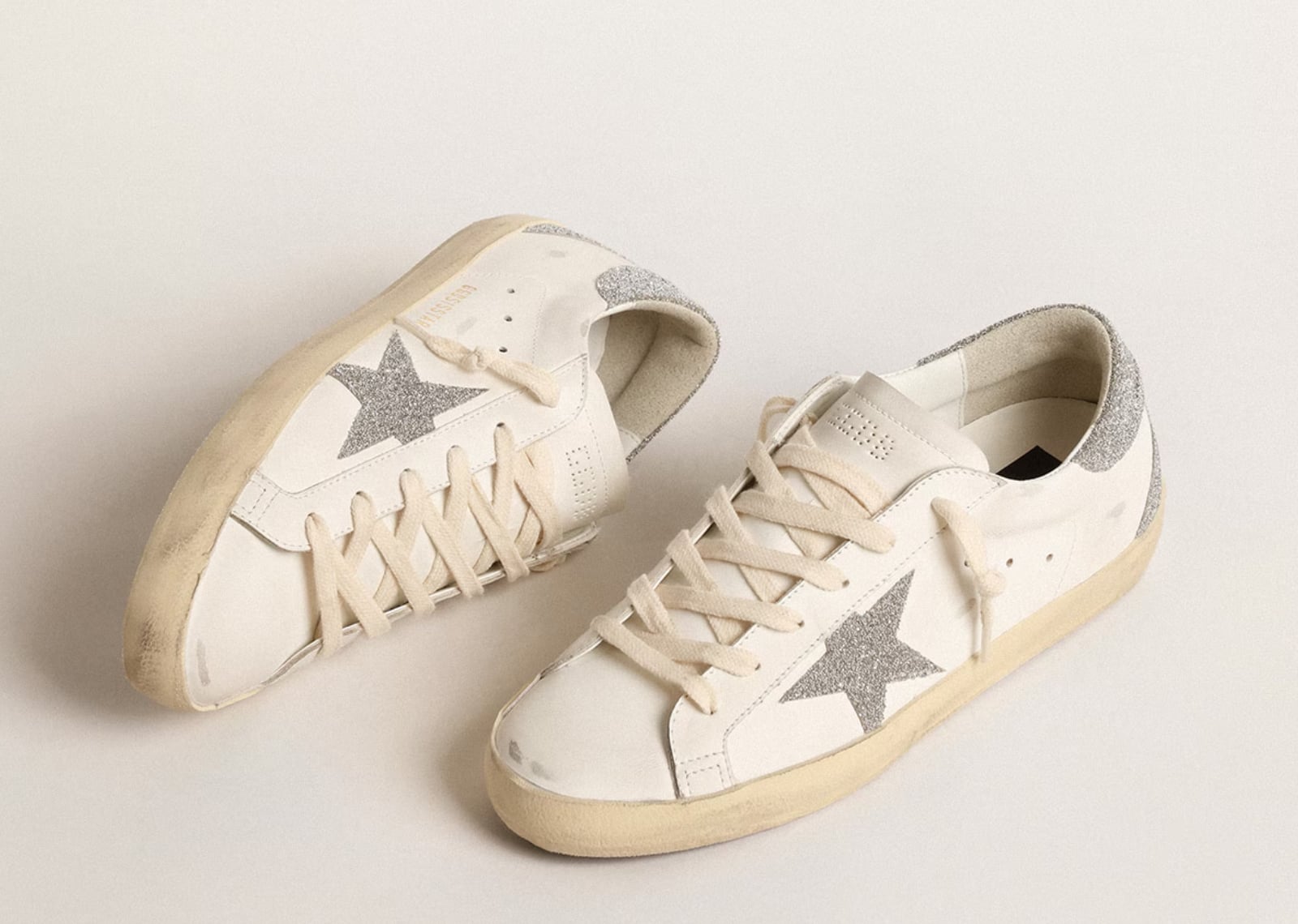 GOLDEN GOOSE SUPER-STAR SILVER SWAROVSKI CRYSTAL STAR (W)