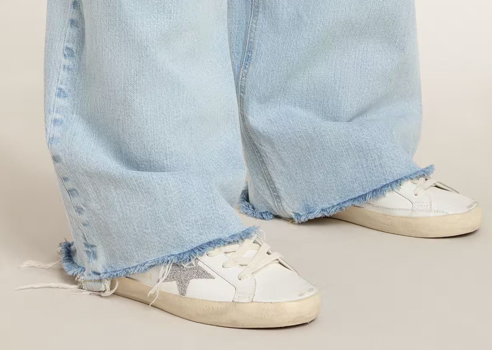 GOLDEN GOOSE SUPER-STAR SILVER SWAROVSKI CRYSTAL STAR (W)