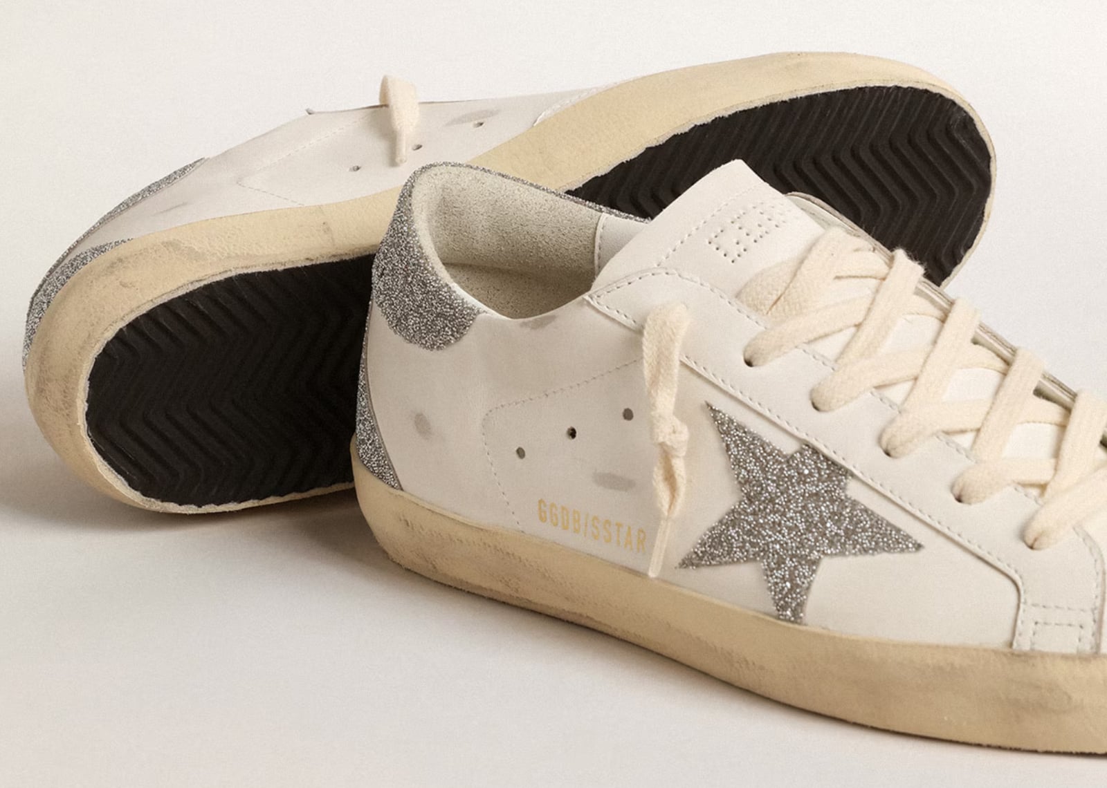 GOLDEN GOOSE SUPER-STAR SILVER SWAROVSKI CRYSTAL STAR (W)