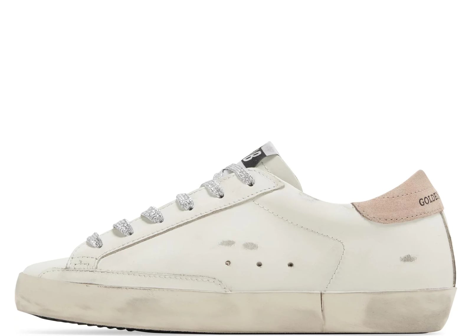 GOLDEN GOOSE SUPER-STAR WHITE ANTIQUE PINK (W)