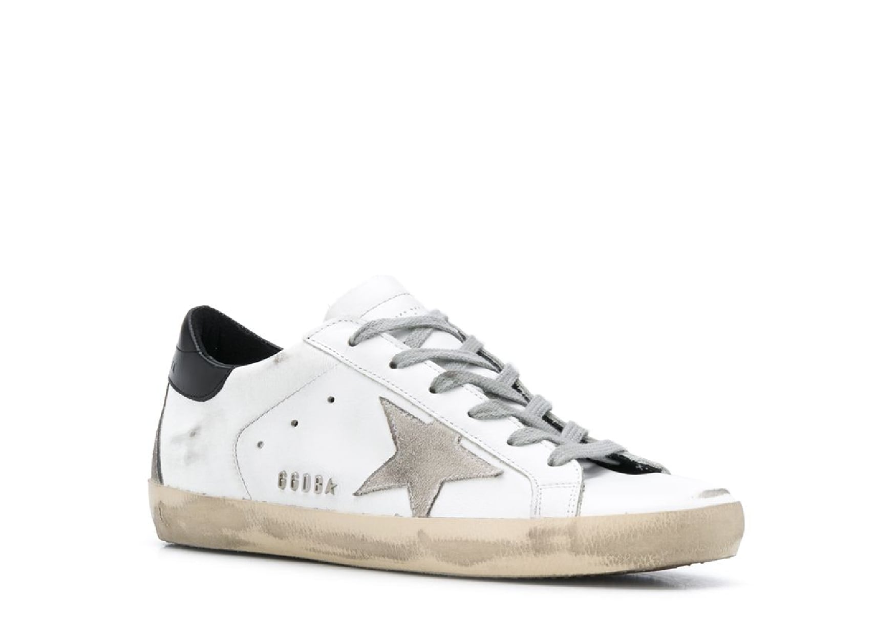 GOLDEN GOOSE SUPER-STAR WHITE BLACK (W)