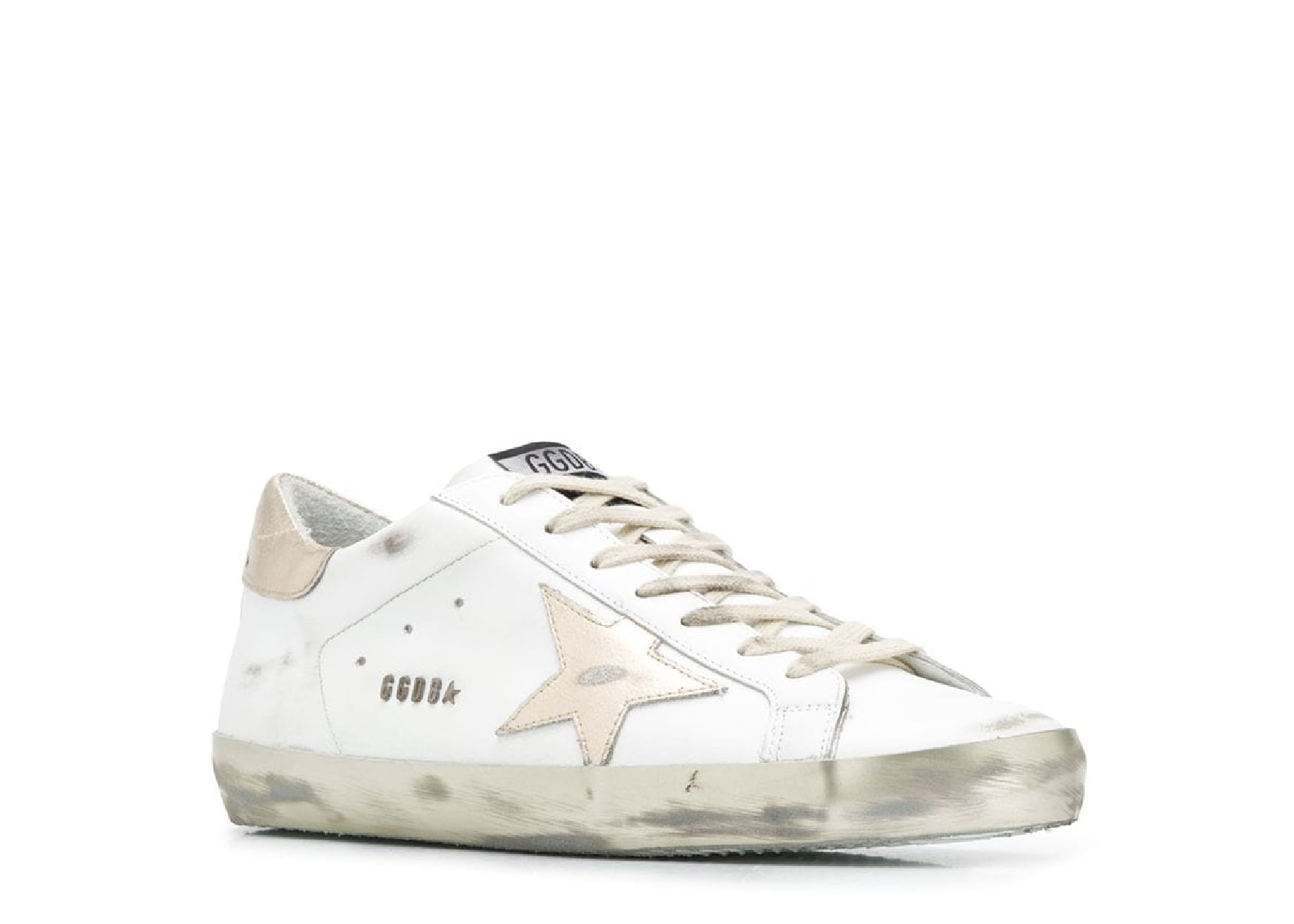 GOLDEN GOOSE SUPER-STAR WHITE GOLD SPARKLE