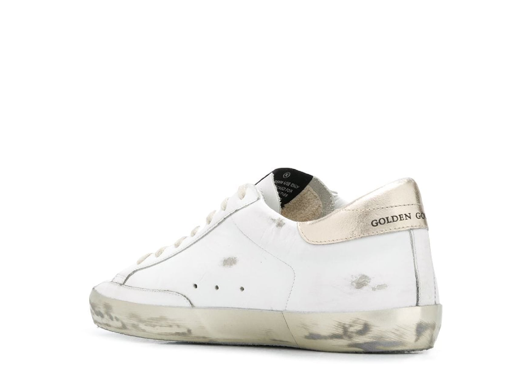 GOLDEN GOOSE SUPER-STAR WHITE GOLD SPARKLE