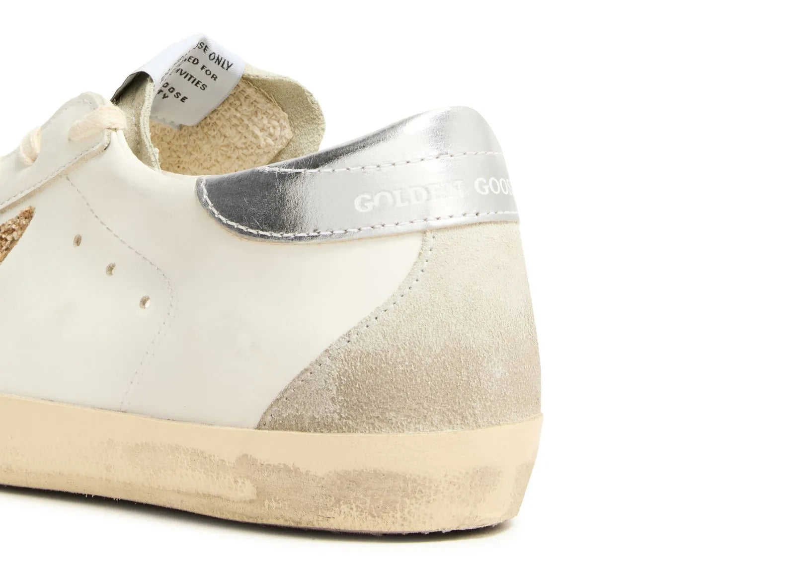 GOLDEN GOOSE SUPER-STAR WHITE ICE GRAY GOLD GLITTER (W)