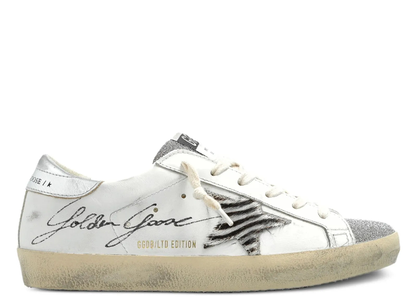 GOLDEN GOOSE SUPER-STAR WHITE LEATHER GLITTER LTD EDITION (W)